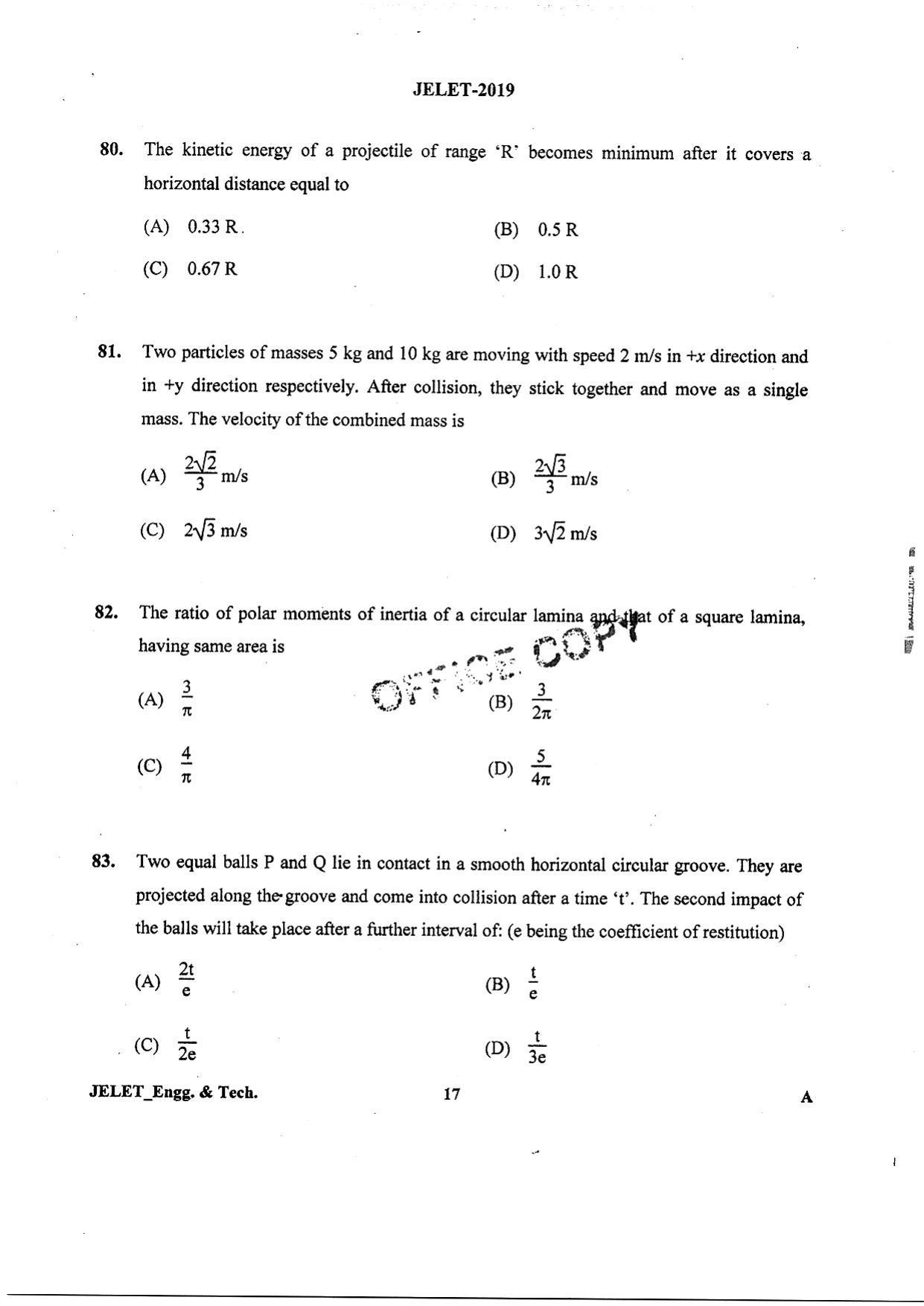 WBJEE  JELET 2019 ( Engg & Tech) - Page 16