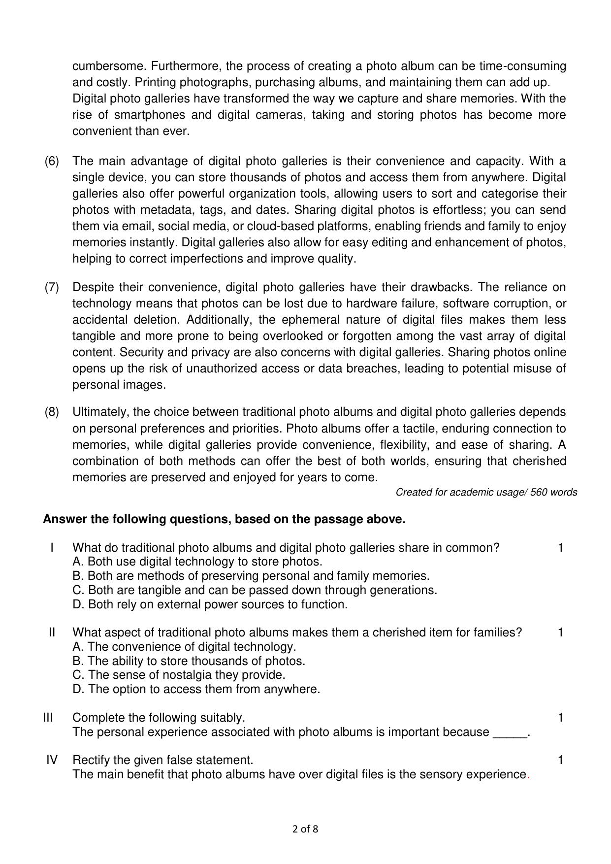 CBSE Class 10 English (Communicative) Sample Paper 2025 - Page 2