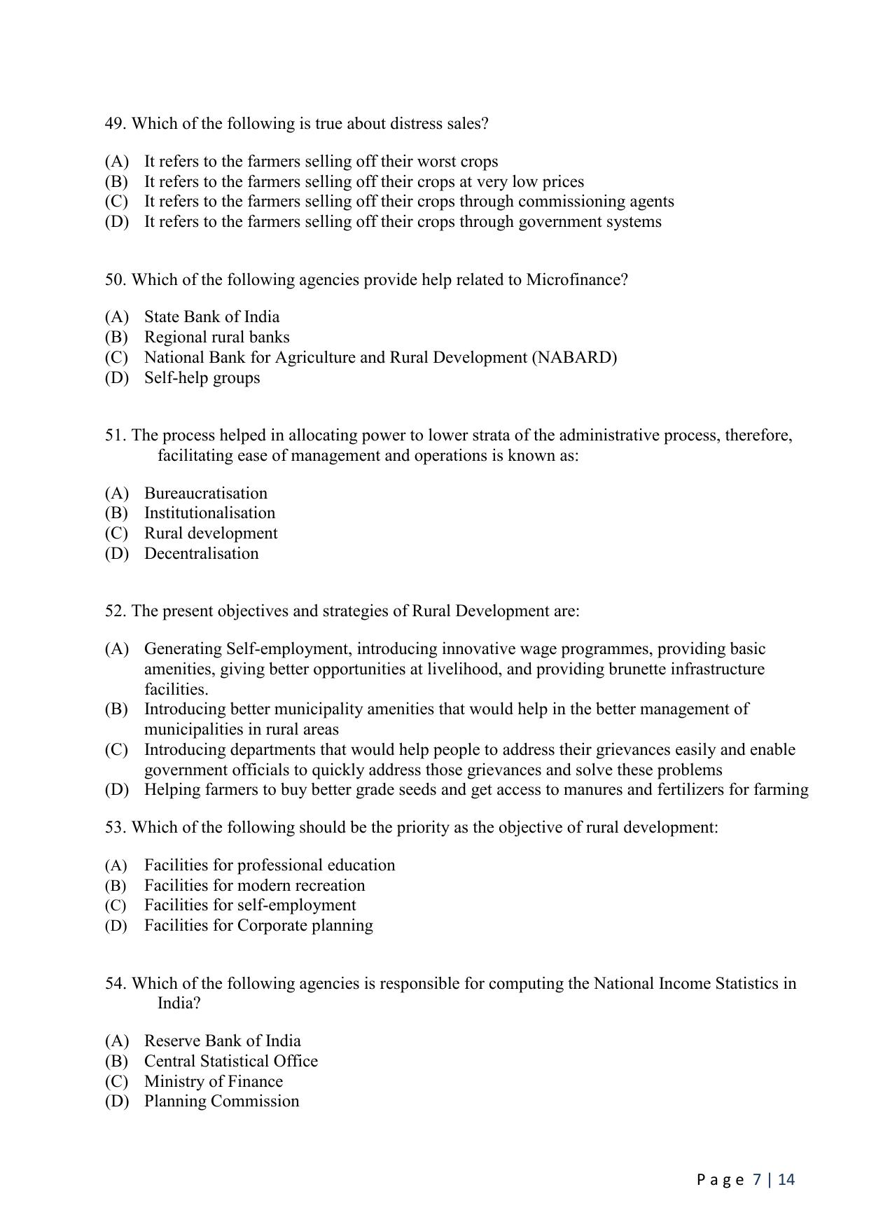 WB JEMAS (PG) MPH 2024 Question Paper - Page 9