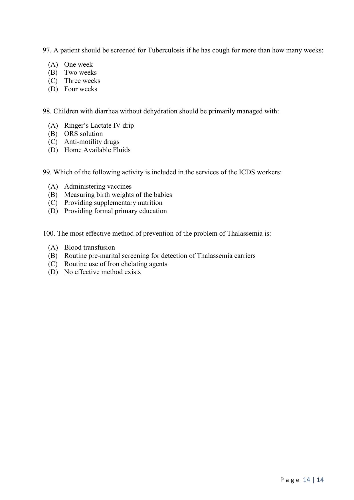 WB JEMAS (PG) MPH 2024 Question Paper - Page 16