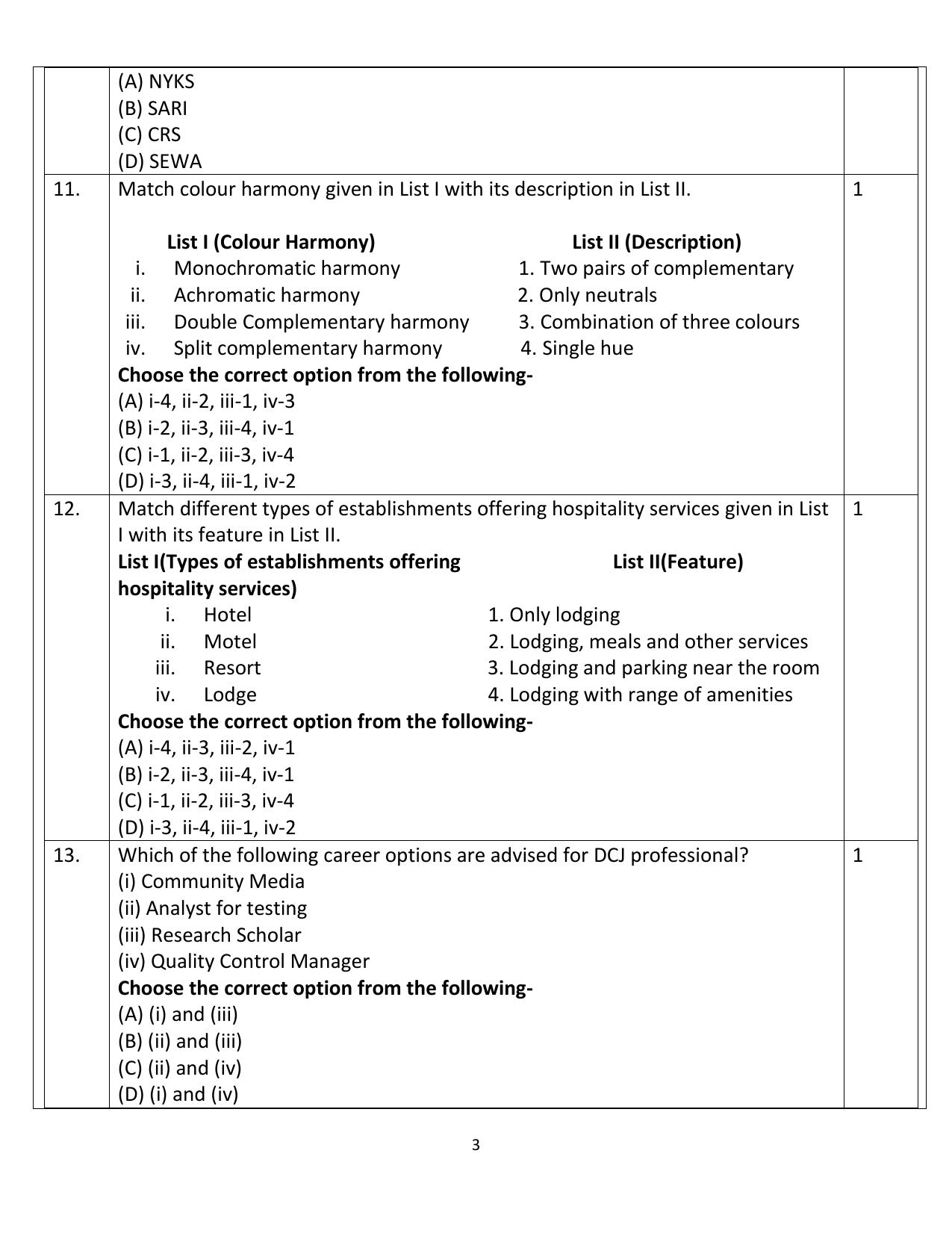 CBSE Class 12 Home Science Sample Question Paper 2024-25 - Page 3