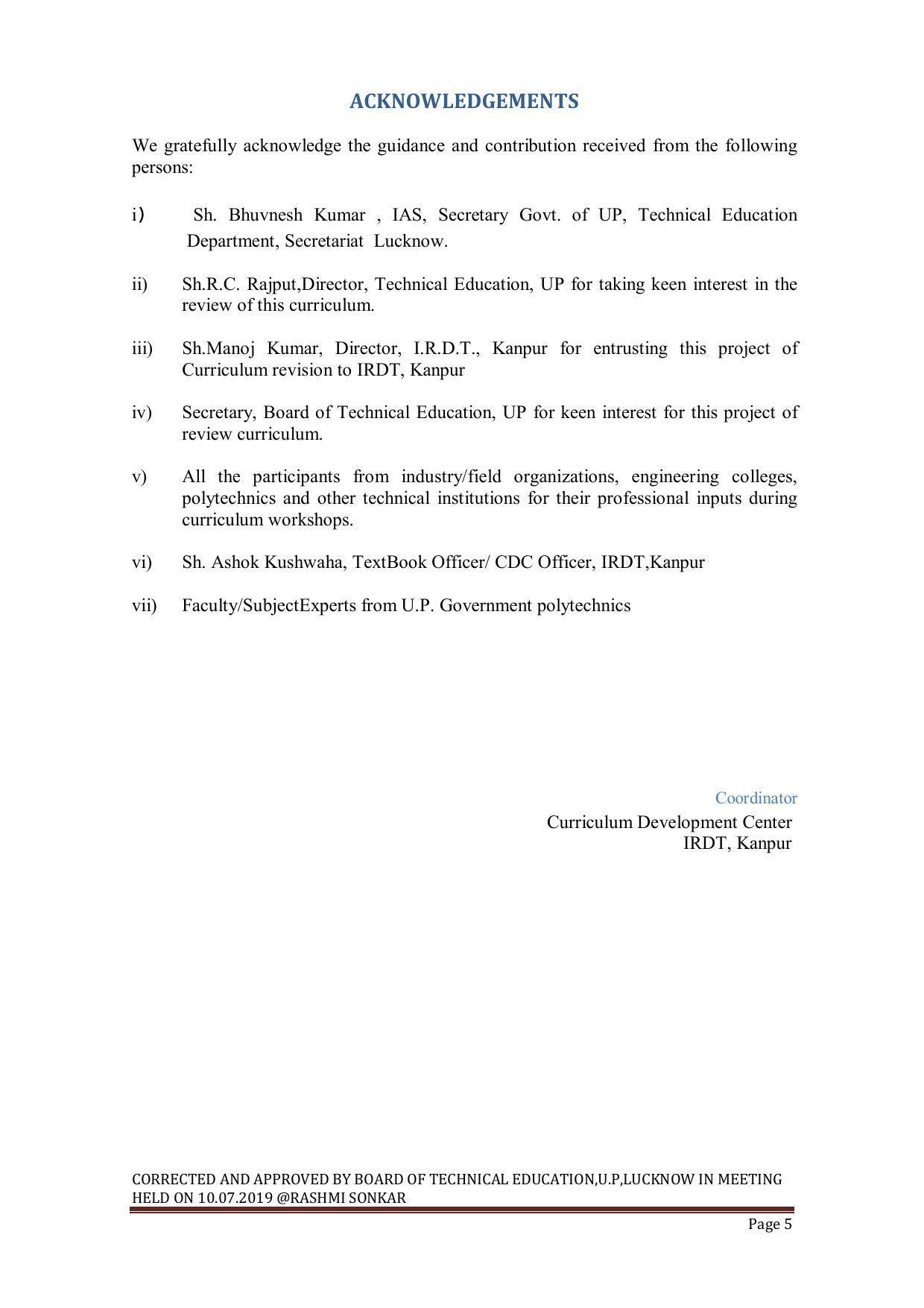 EFFECTIVE FROM JULY 2019-20 - SIX SEMESTER DIPLOMA COURSE IN INFORMATION TECHNOLOGY - Page 5