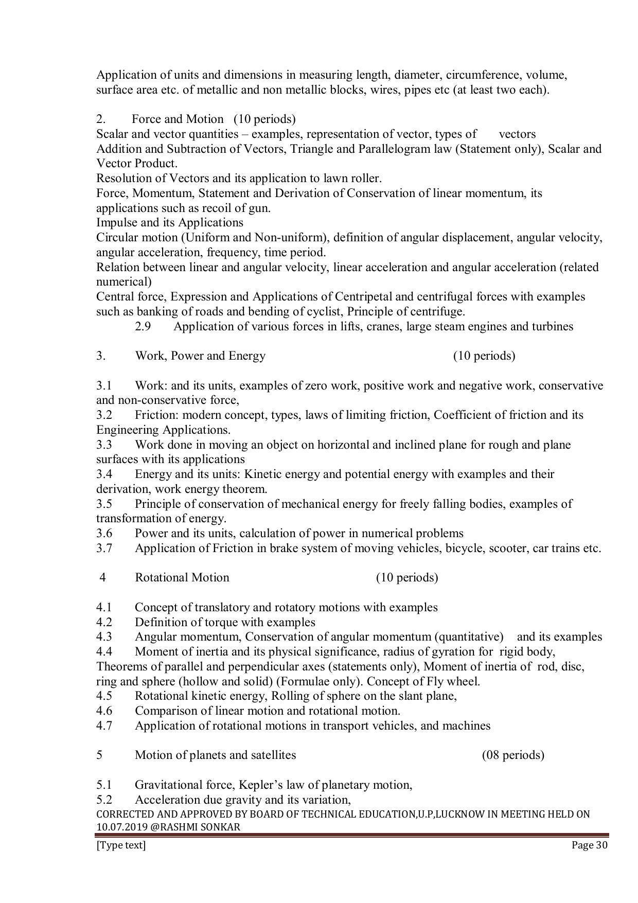 EFFECTIVE FROM JULY 2019-20 - SIX SEMESTER DIPLOMA COURSE IN INFORMATION TECHNOLOGY - Page 30