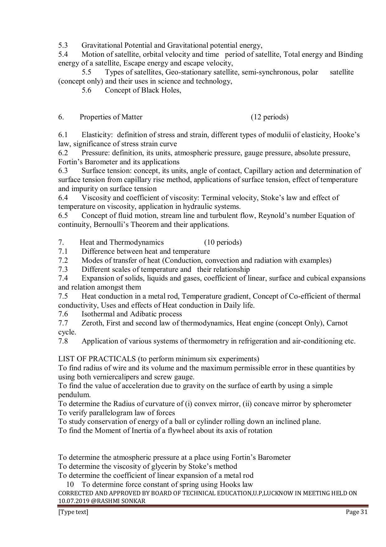 EFFECTIVE FROM JULY 2019-20 - SIX SEMESTER DIPLOMA COURSE IN INFORMATION TECHNOLOGY - Page 31