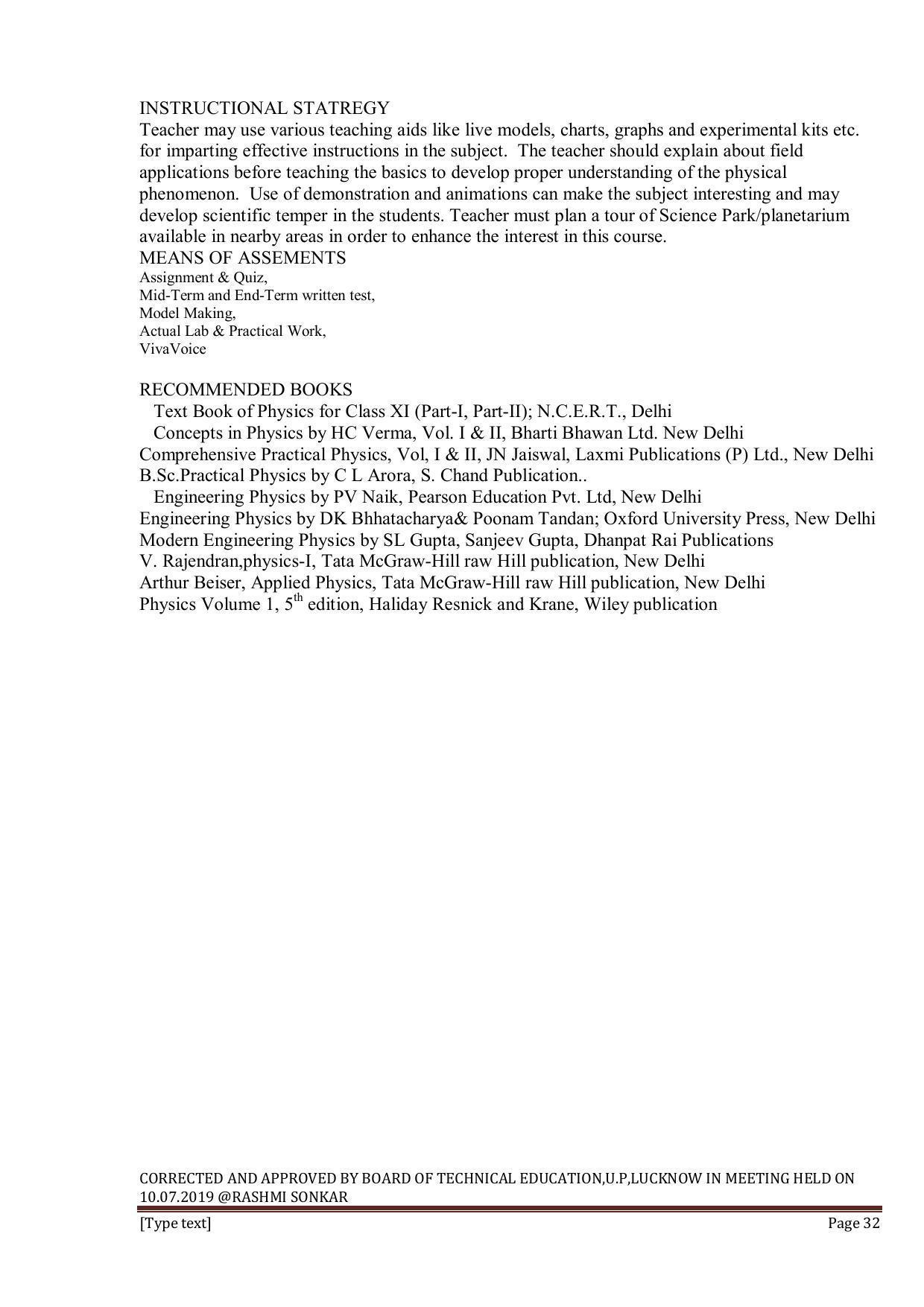 EFFECTIVE FROM JULY 2019-20 - SIX SEMESTER DIPLOMA COURSE IN INFORMATION TECHNOLOGY - Page 32