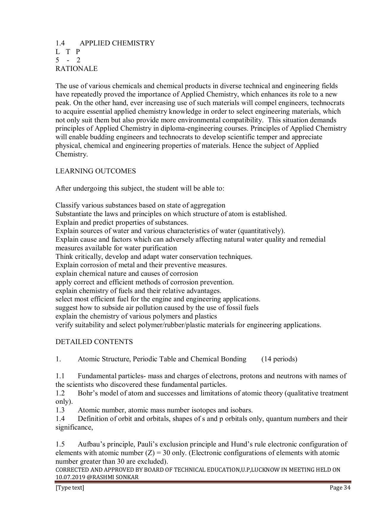 EFFECTIVE FROM JULY 2019-20 - SIX SEMESTER DIPLOMA COURSE IN INFORMATION TECHNOLOGY - Page 34