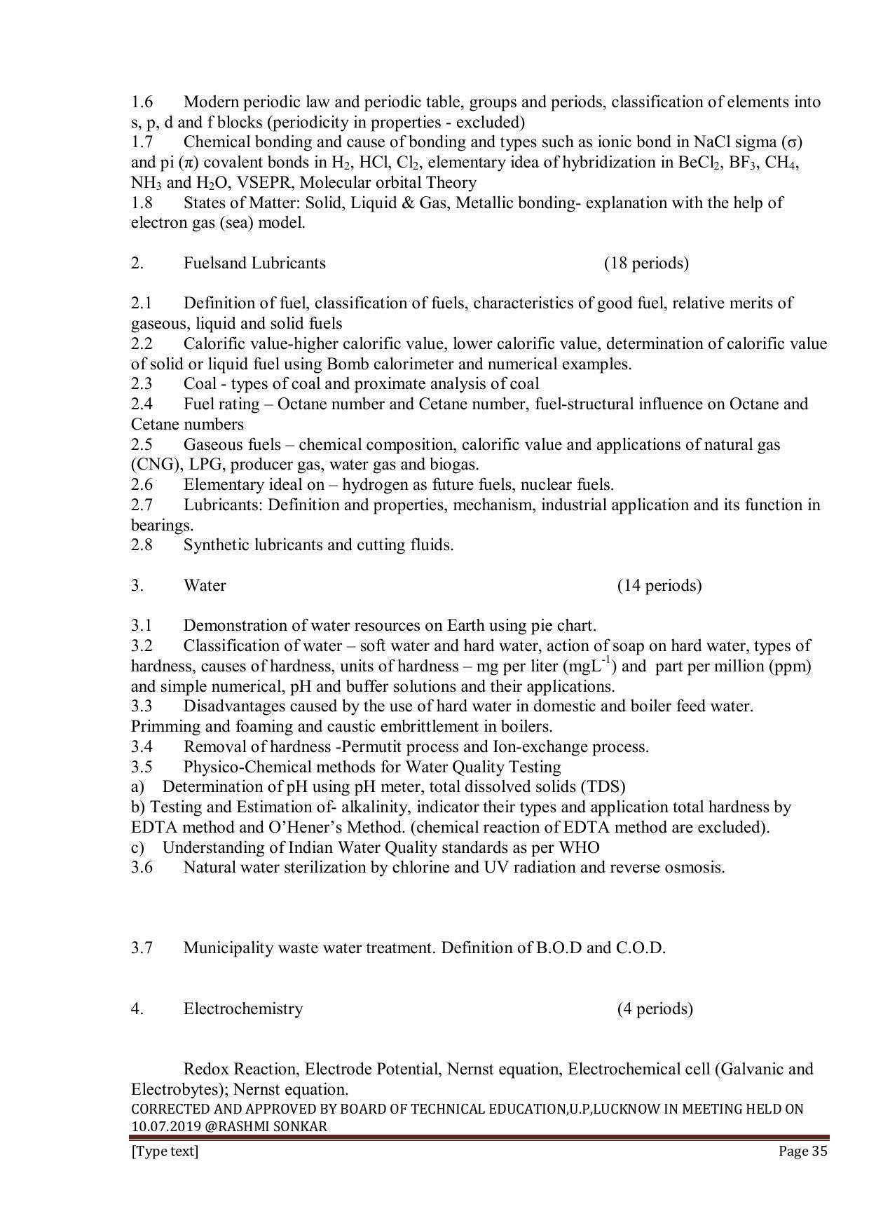 EFFECTIVE FROM JULY 2019-20 - SIX SEMESTER DIPLOMA COURSE IN INFORMATION TECHNOLOGY - Page 35