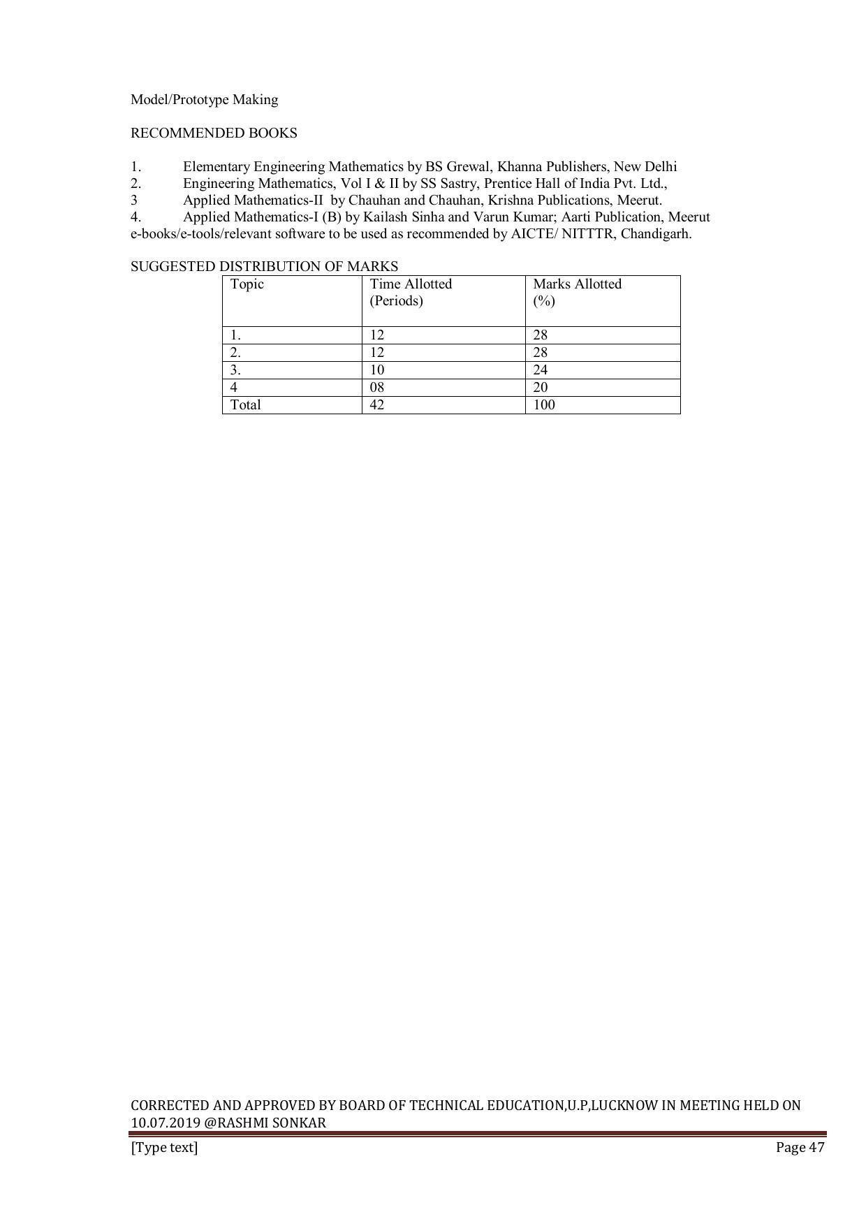 EFFECTIVE FROM JULY 2019-20 - SIX SEMESTER DIPLOMA COURSE IN INFORMATION TECHNOLOGY - Page 47