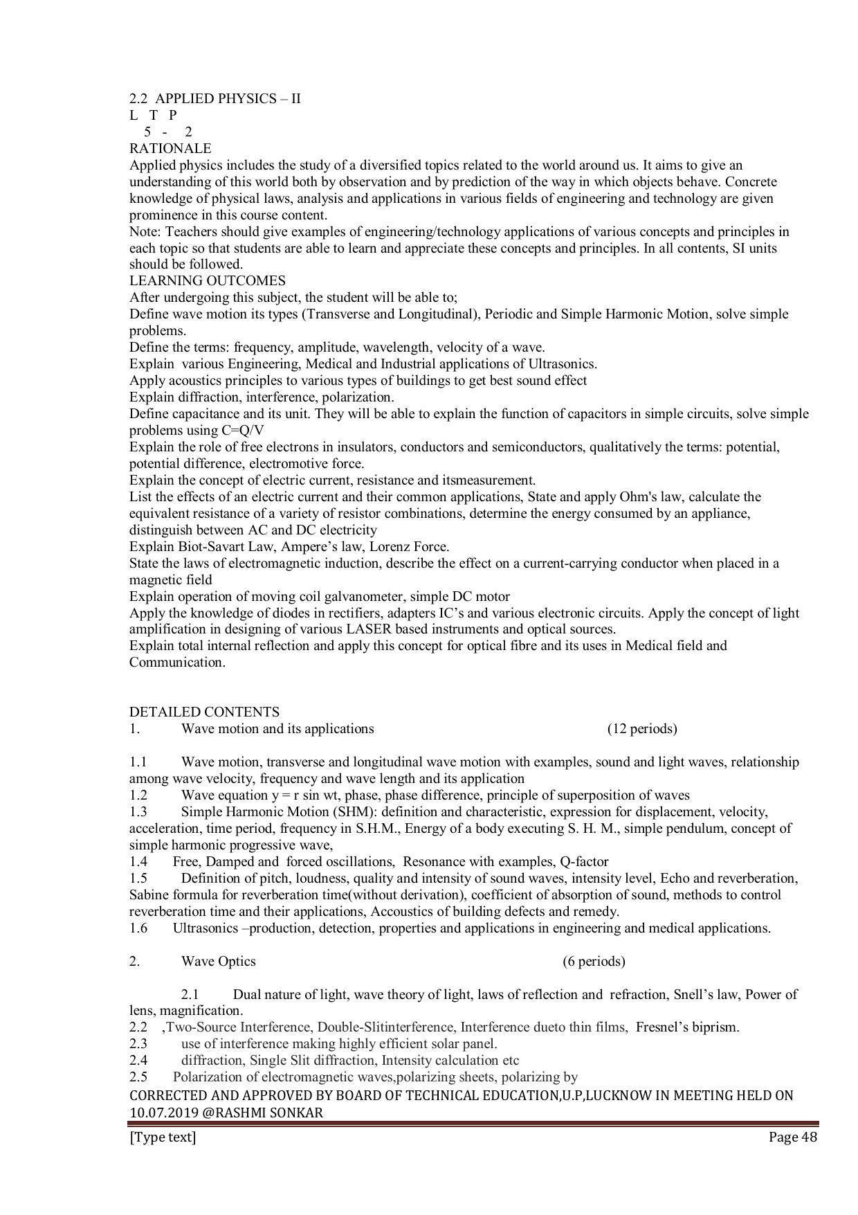 EFFECTIVE FROM JULY 2019-20 - SIX SEMESTER DIPLOMA COURSE IN INFORMATION TECHNOLOGY - Page 48