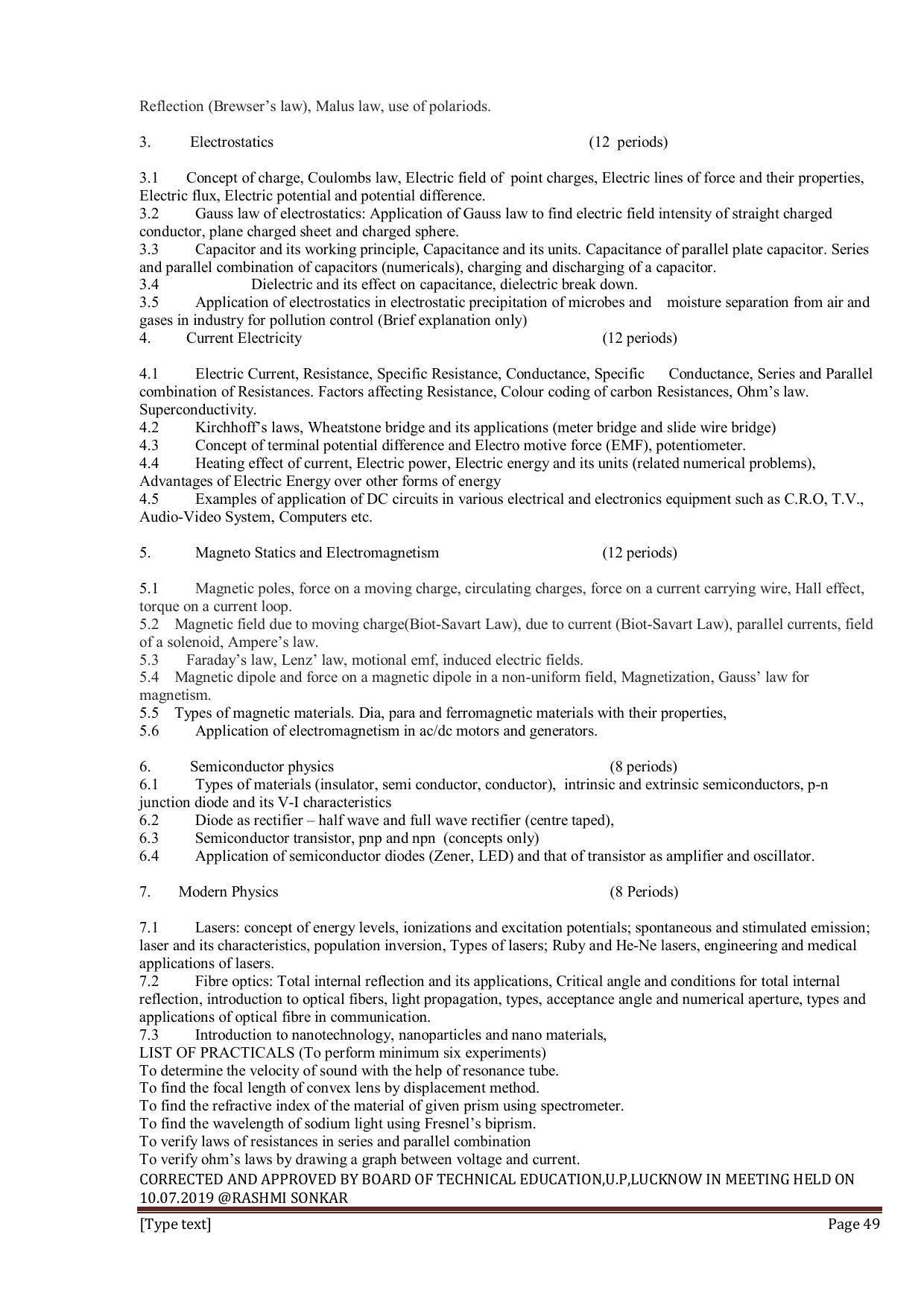 EFFECTIVE FROM JULY 2019-20 - SIX SEMESTER DIPLOMA COURSE IN INFORMATION TECHNOLOGY - Page 49