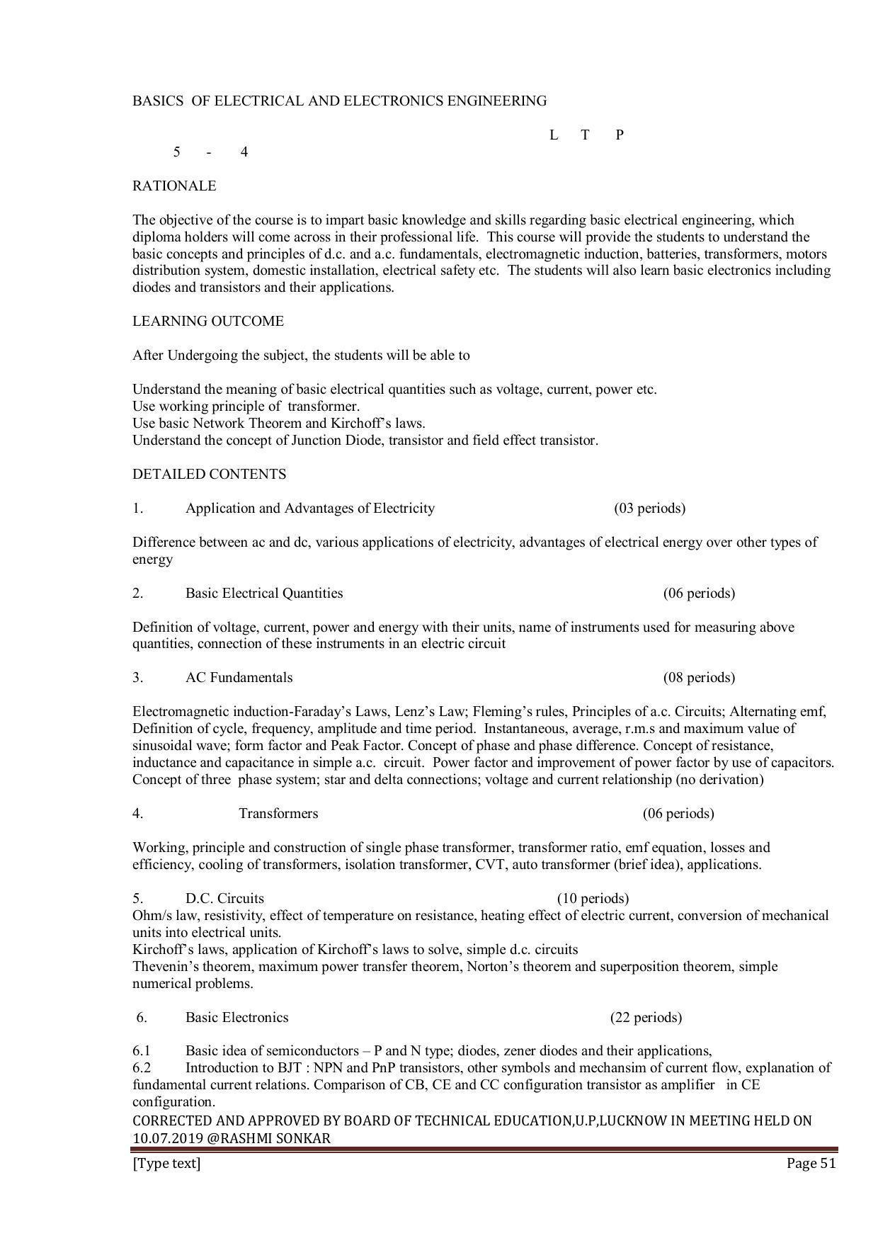 EFFECTIVE FROM JULY 2019-20 - SIX SEMESTER DIPLOMA COURSE IN INFORMATION TECHNOLOGY - Page 51