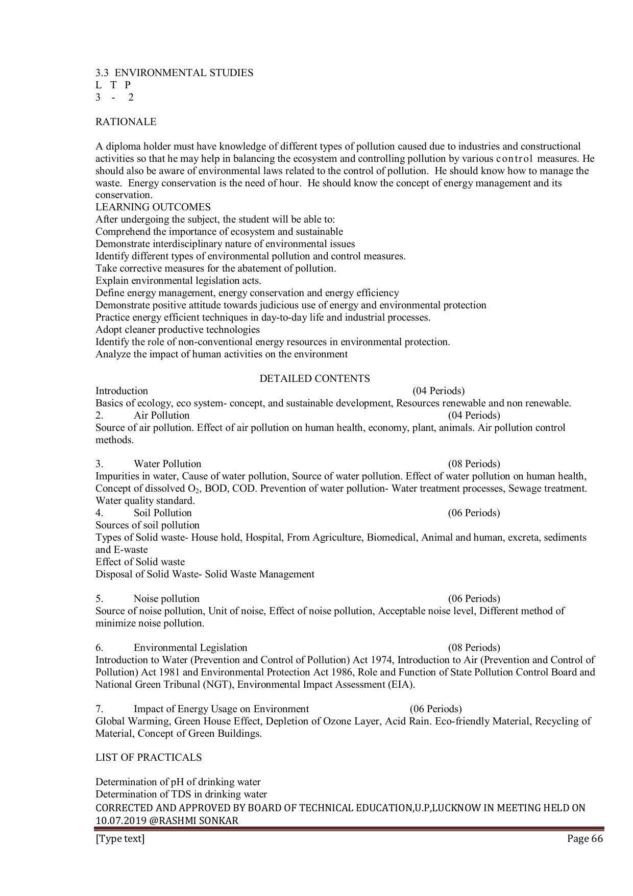 EFFECTIVE FROM JULY 2019-20 - SIX SEMESTER DIPLOMA COURSE IN INFORMATION TECHNOLOGY - Page 66