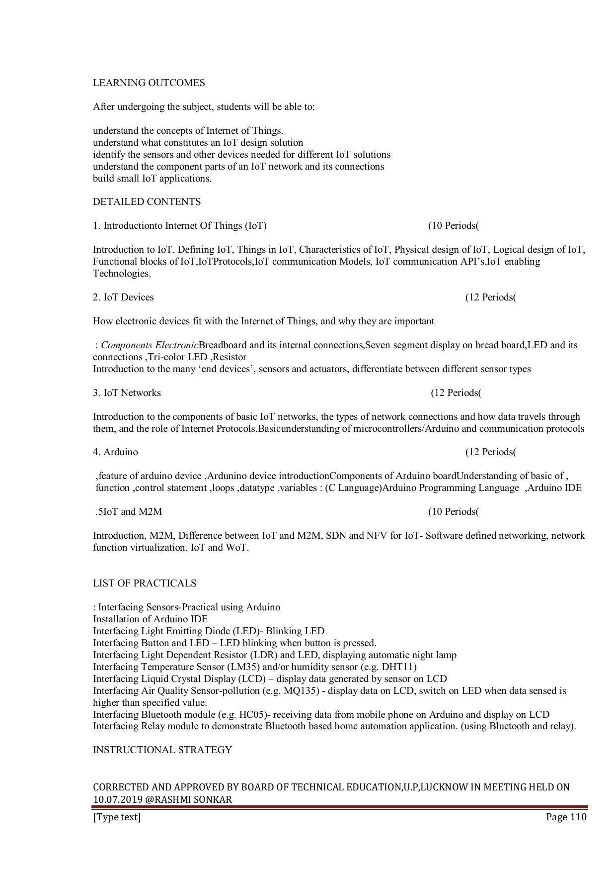 EFFECTIVE FROM JULY 2019-20 - SIX SEMESTER DIPLOMA COURSE IN INFORMATION TECHNOLOGY - Page 110