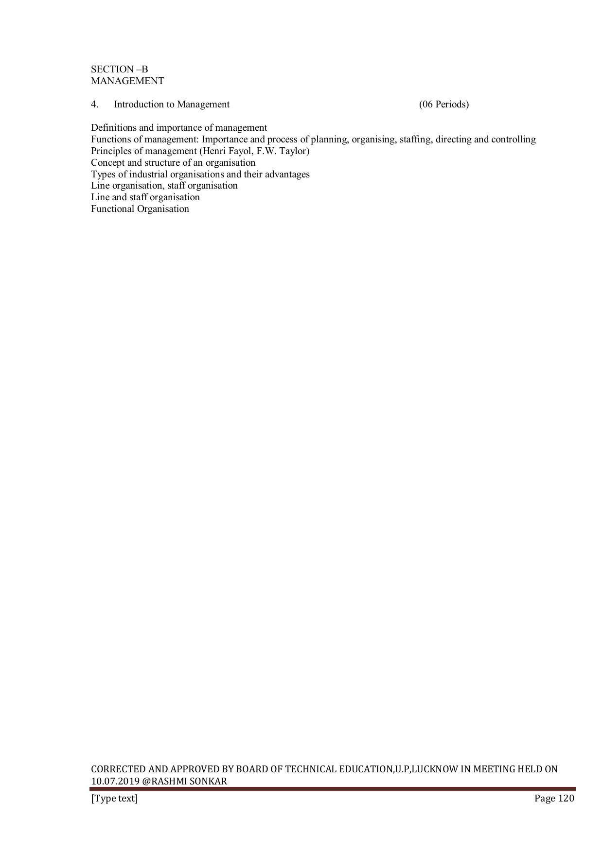 EFFECTIVE FROM JULY 2019-20 - SIX SEMESTER DIPLOMA COURSE IN INFORMATION TECHNOLOGY - Page 120