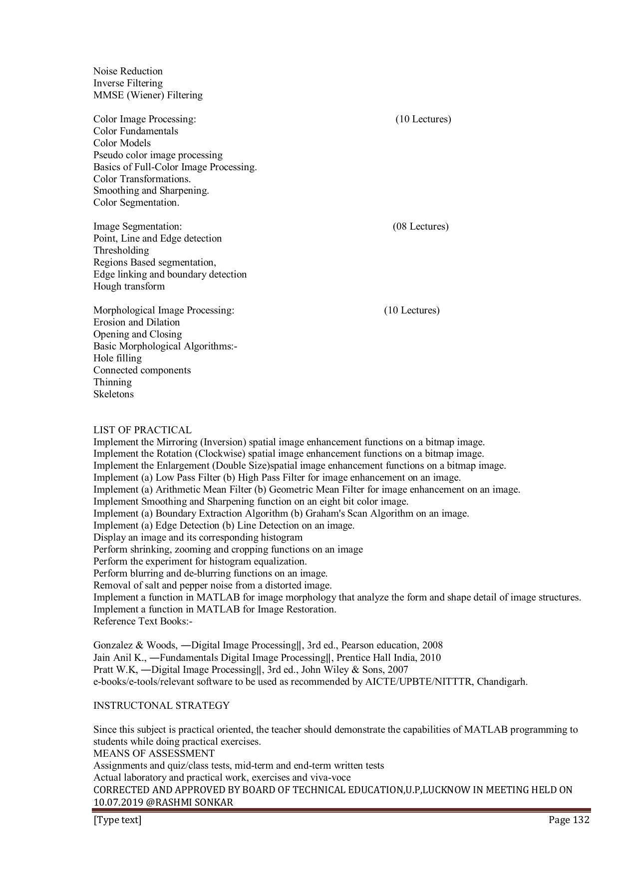 EFFECTIVE FROM JULY 2019-20 - SIX SEMESTER DIPLOMA COURSE IN INFORMATION TECHNOLOGY - Page 132