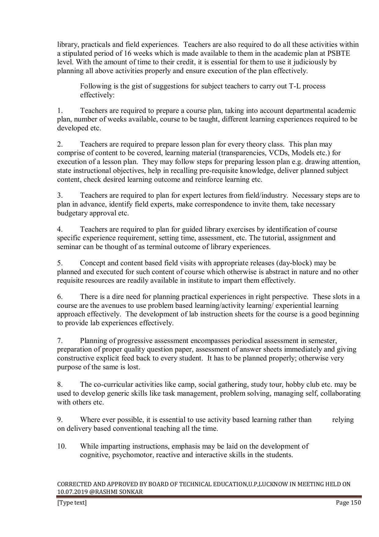 EFFECTIVE FROM JULY 2019-20 - SIX SEMESTER DIPLOMA COURSE IN INFORMATION TECHNOLOGY - Page 150