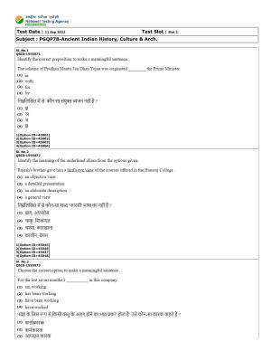 CUET (PG) 2022: PGQP-78 Ancient Indian History, Culture & Arch (11-09-2022) Question Paper