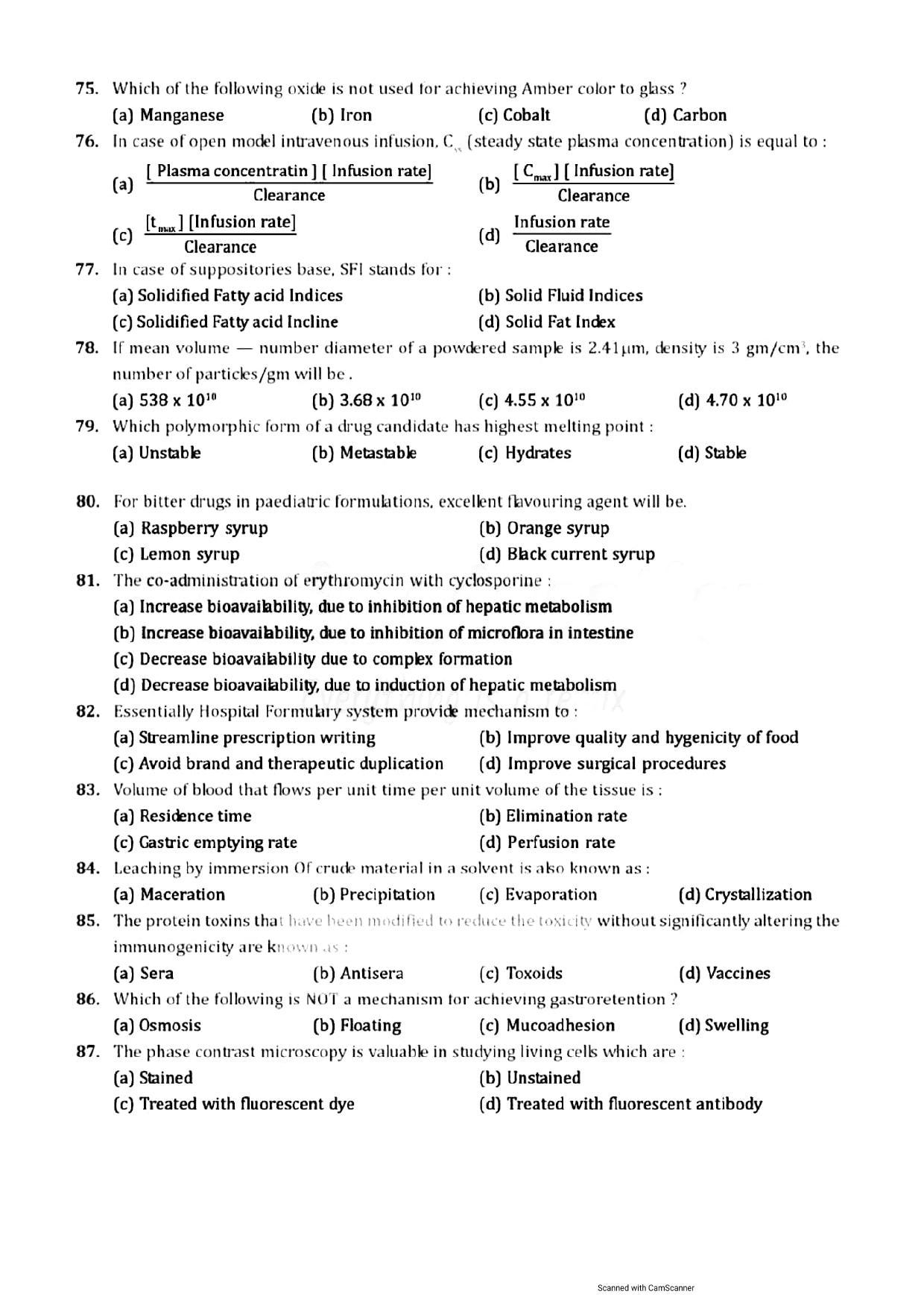 GPAT 2019 Question Papers - Page 7