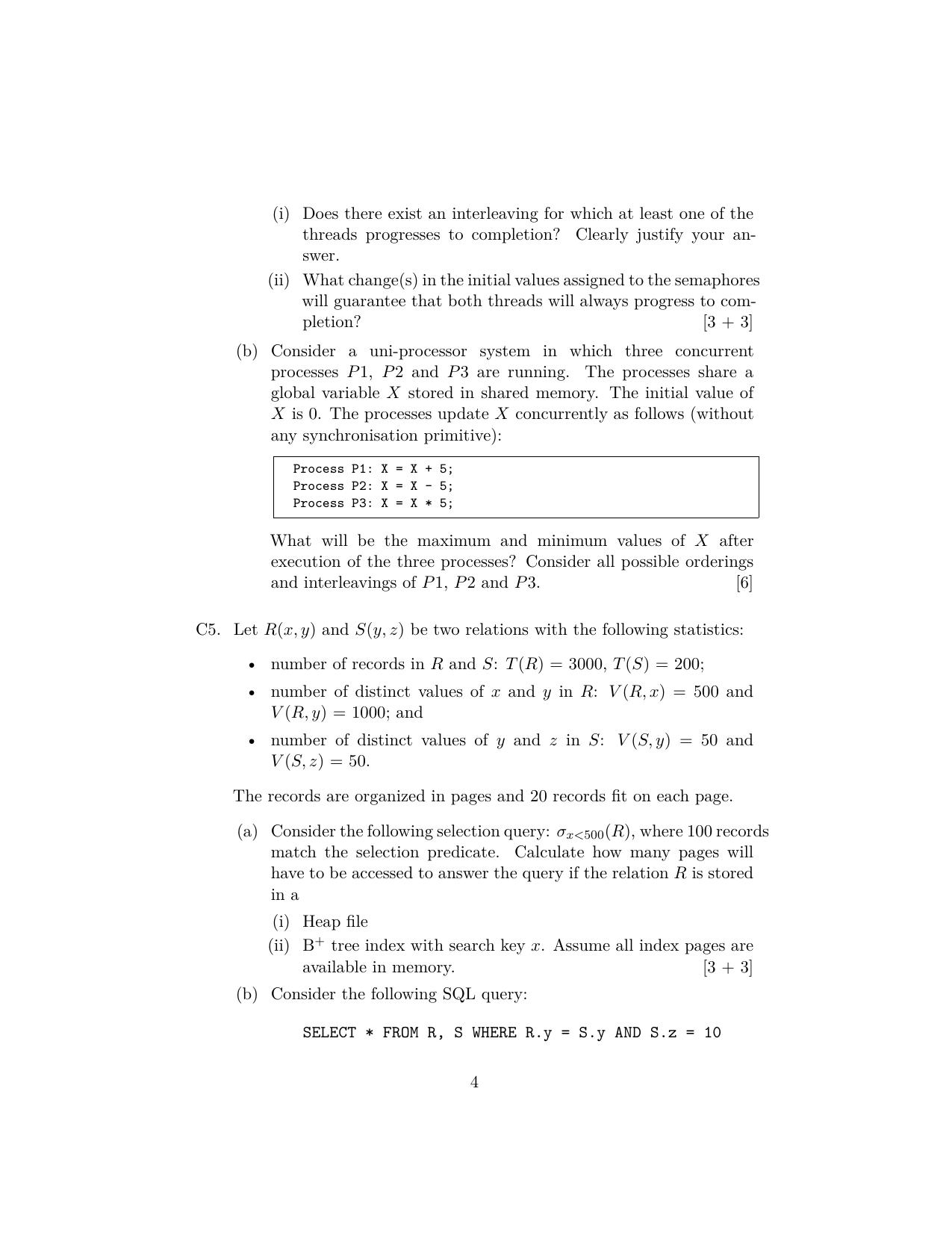 ISI Admission Test JRF in Computer Science (CSB) 2022 Sample Paper - Page 4