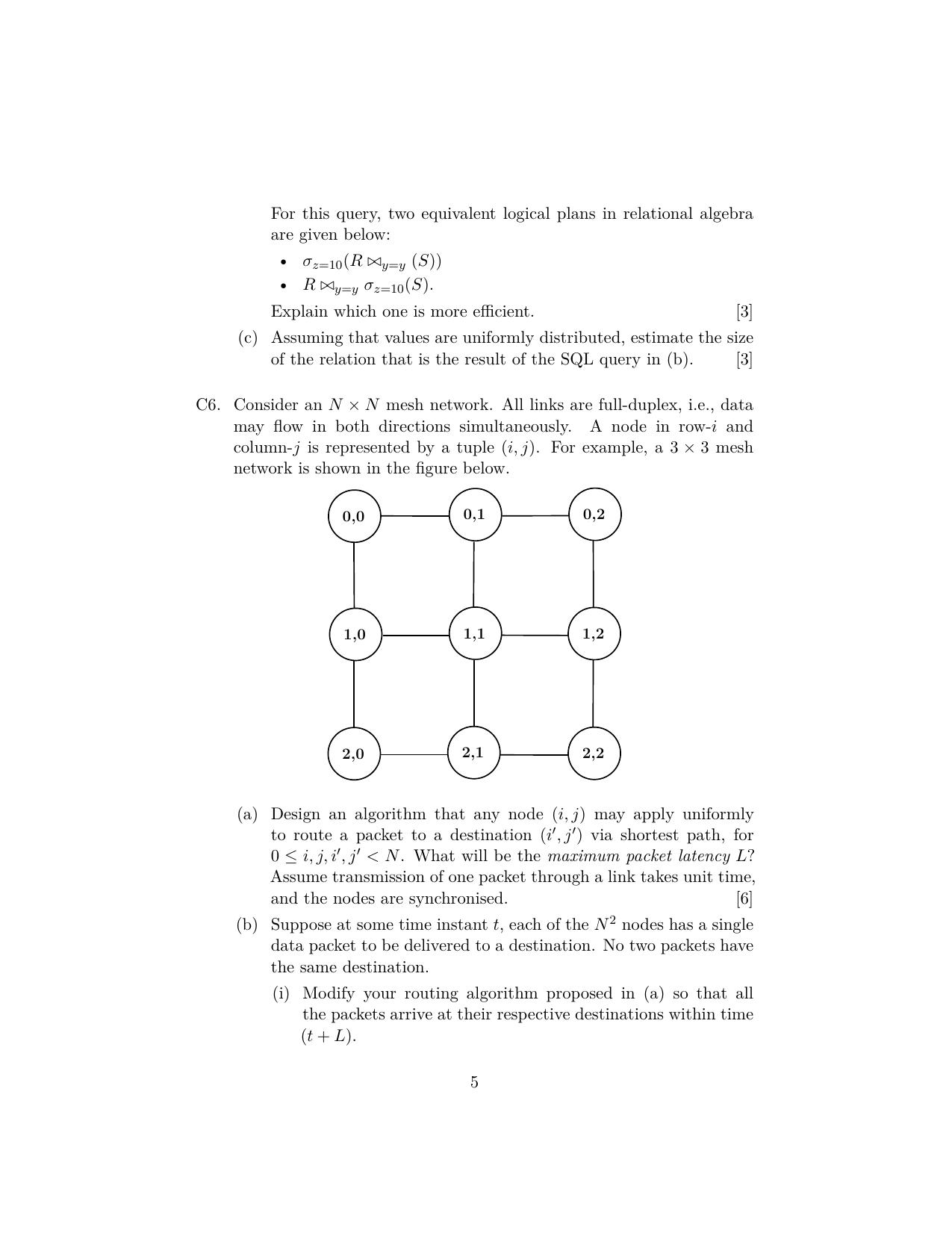 ISI Admission Test JRF in Computer Science (CSB) 2022 Sample Paper - Page 5