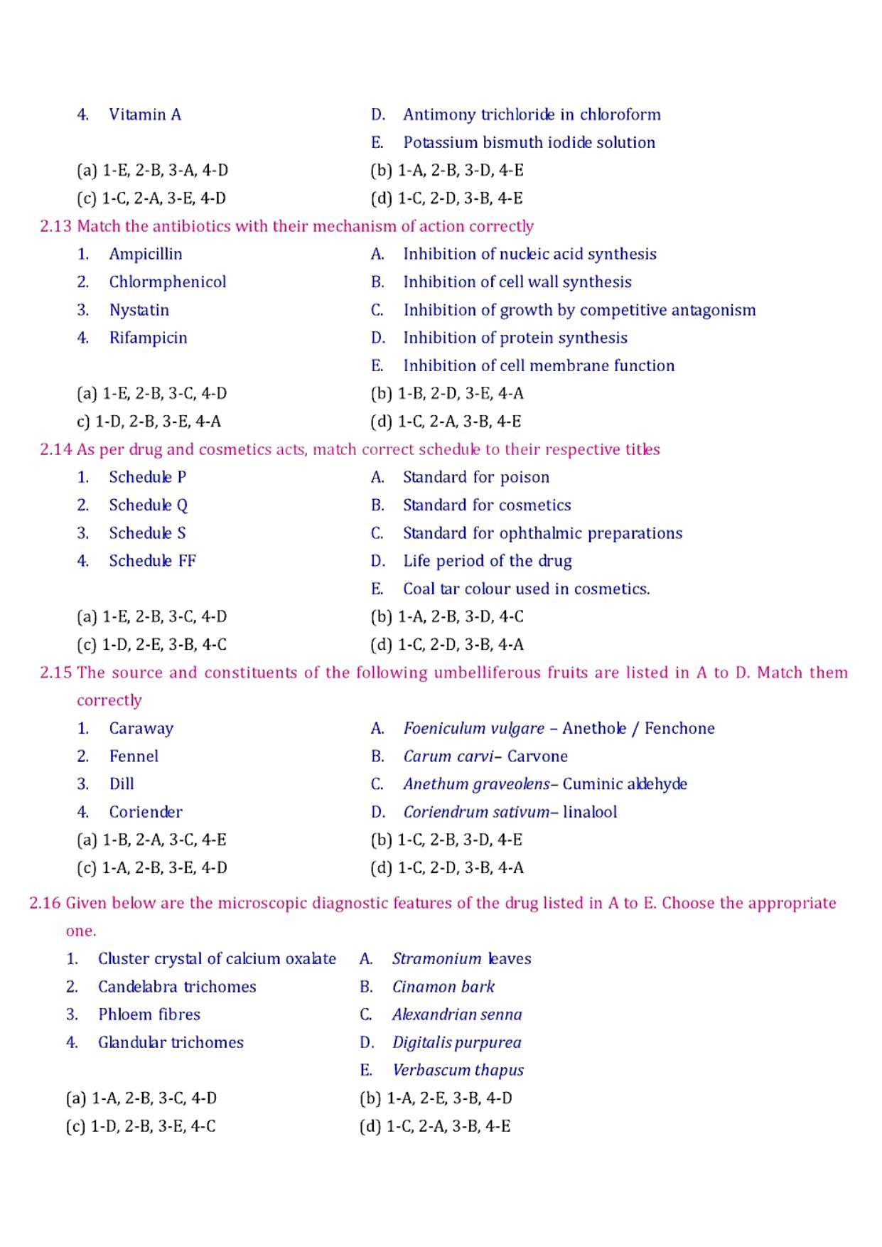 GPAT 1991 Question Paper with Answer Key - Page 9