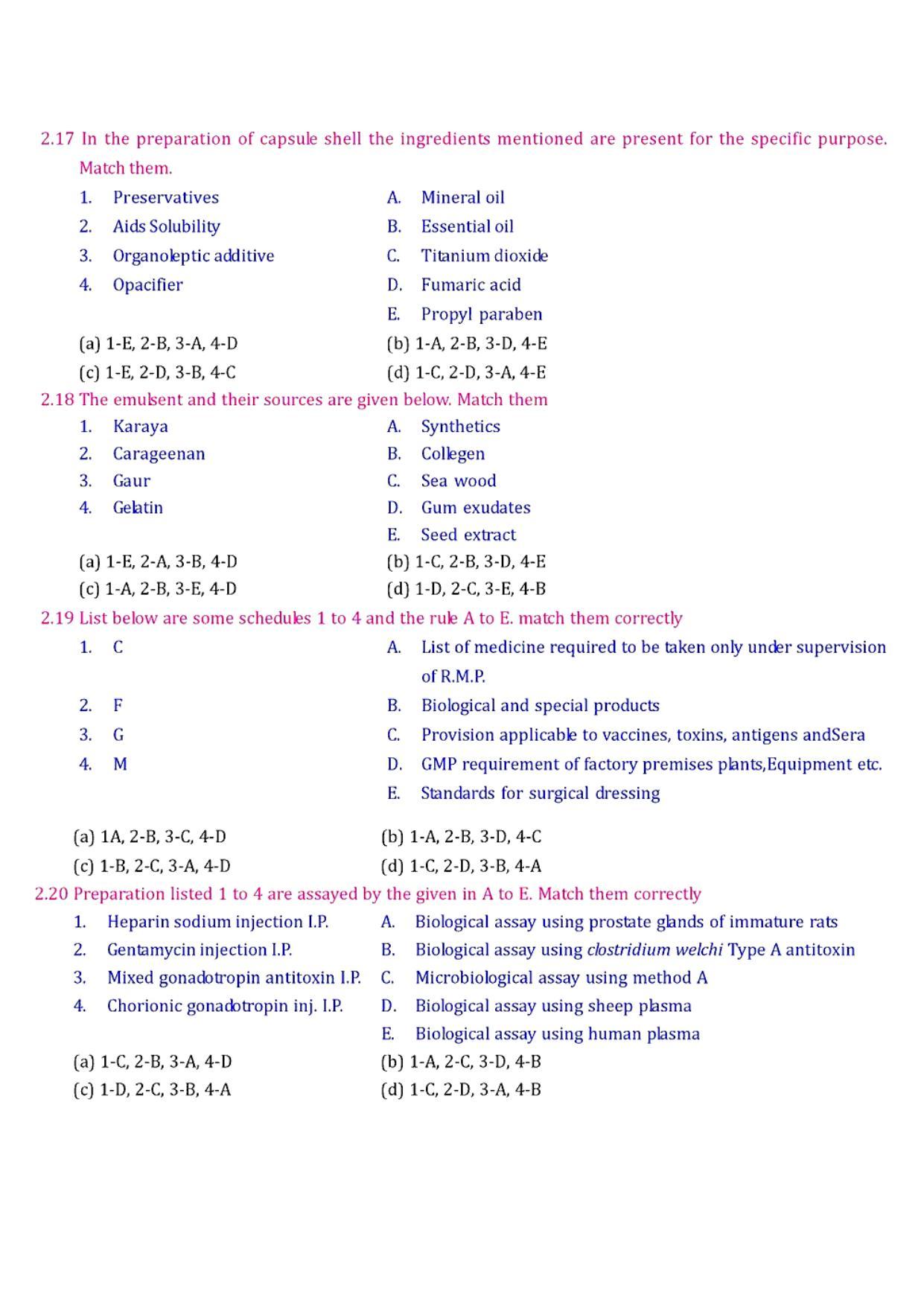 GPAT 1991 Question Paper with Answer Key - Page 10