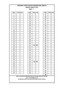 Jharkhand (JAC) NTSE 2020-21 MAT Answer Key