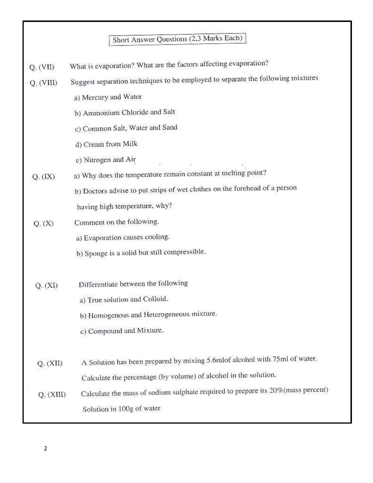 CBSE Worksheets for Class 9 Chemistry Assignment 5 - Page 2