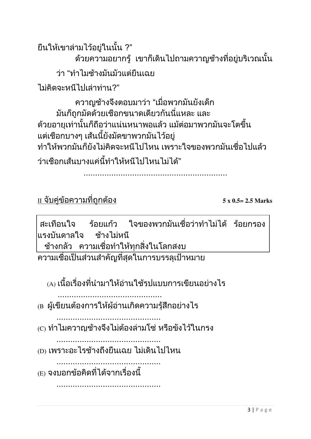 CBSE Class 10 Thai Sample Paper 2025 - Page 4
