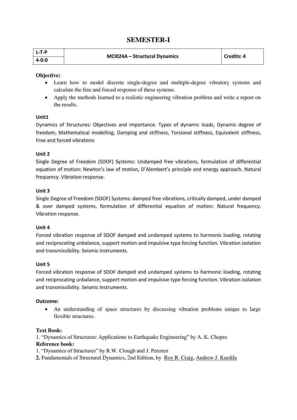 JECRC Jaipur M Tech - Structural Engineering Syllabus - Page 4