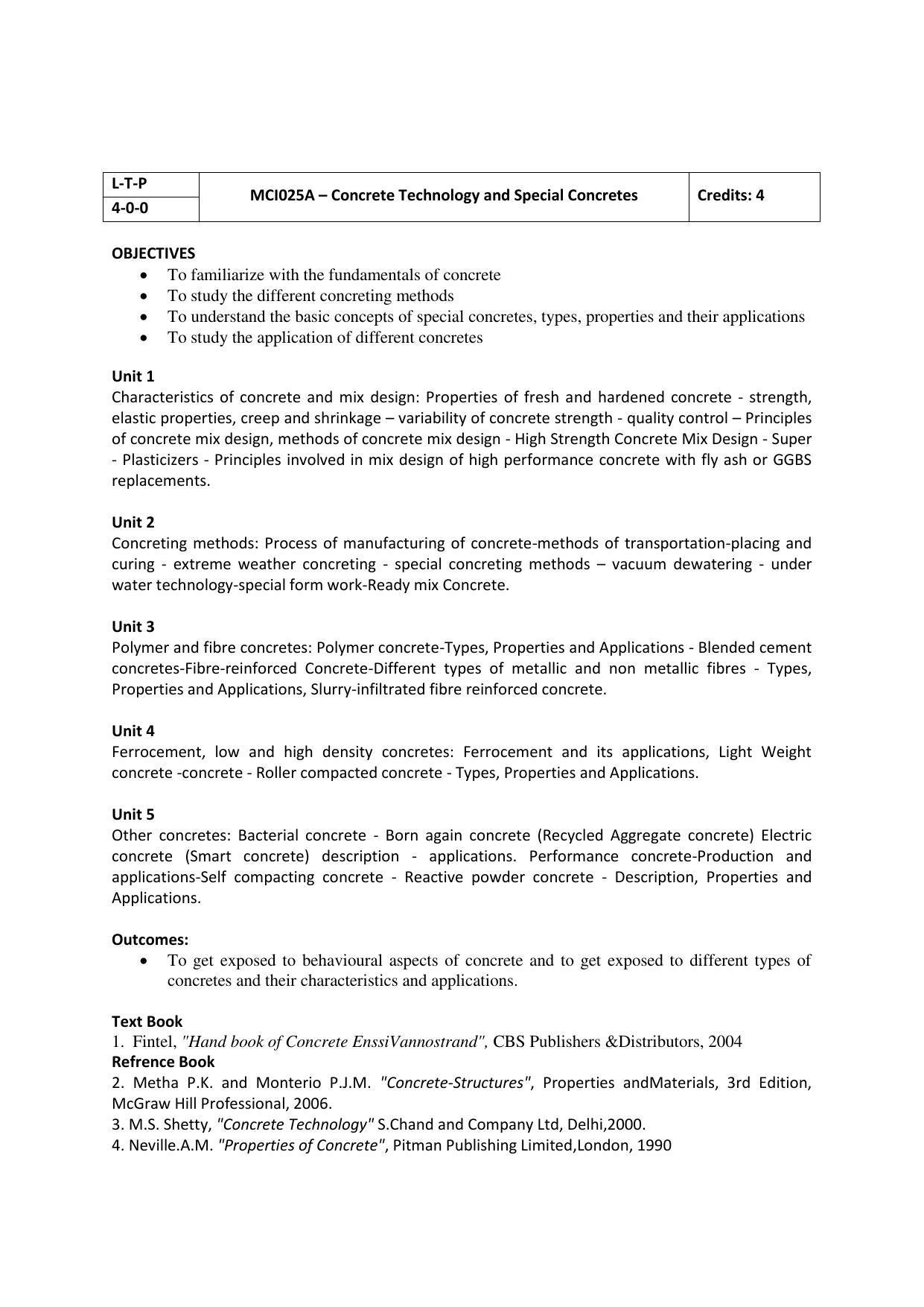 JECRC Jaipur M Tech - Structural Engineering Syllabus - Page 5