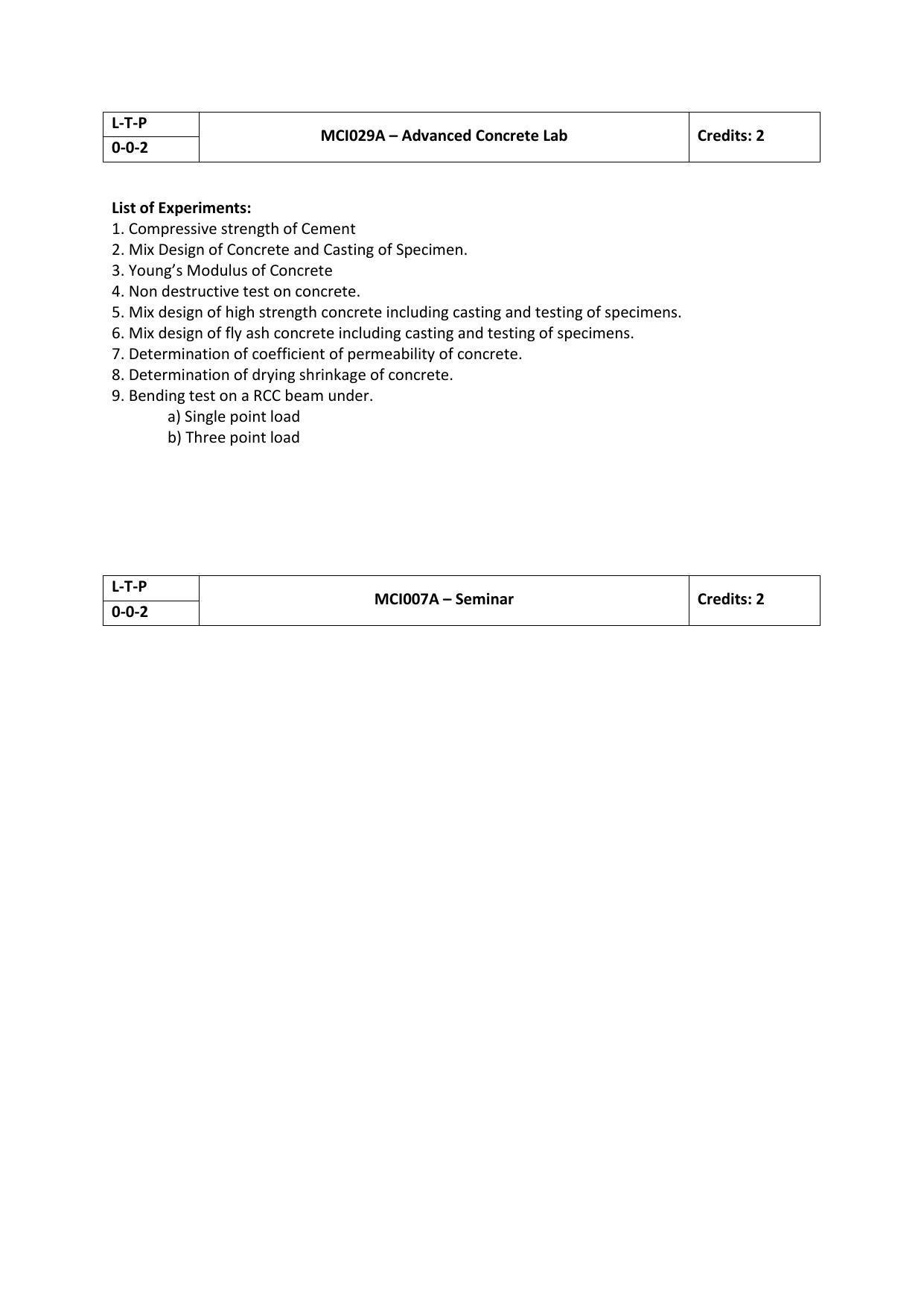 JECRC Jaipur M Tech - Structural Engineering Syllabus - Page 9