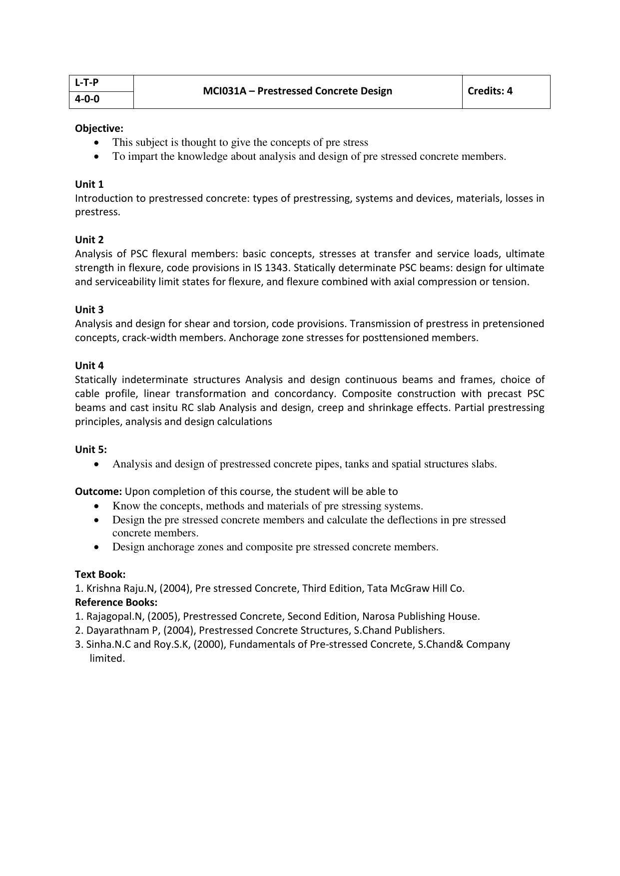 JECRC Jaipur M Tech - Structural Engineering Syllabus - Page 12