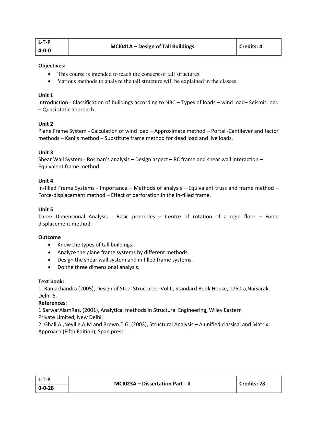 JECRC Jaipur M Tech - Structural Engineering Syllabus - Page 27