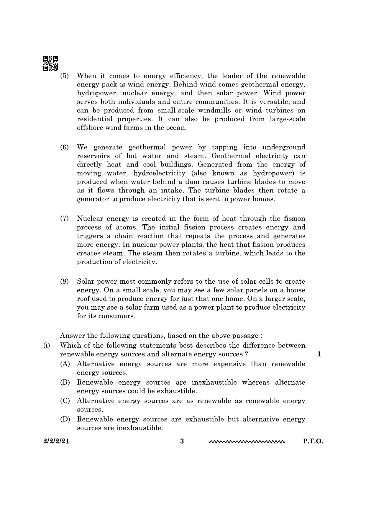 CBSE Class 10 2-2-2 English Literature 2024 Question Paper - Page 3