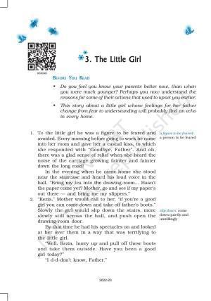 NCERT Book for Class 9 English Chapter 3 The Little Girl