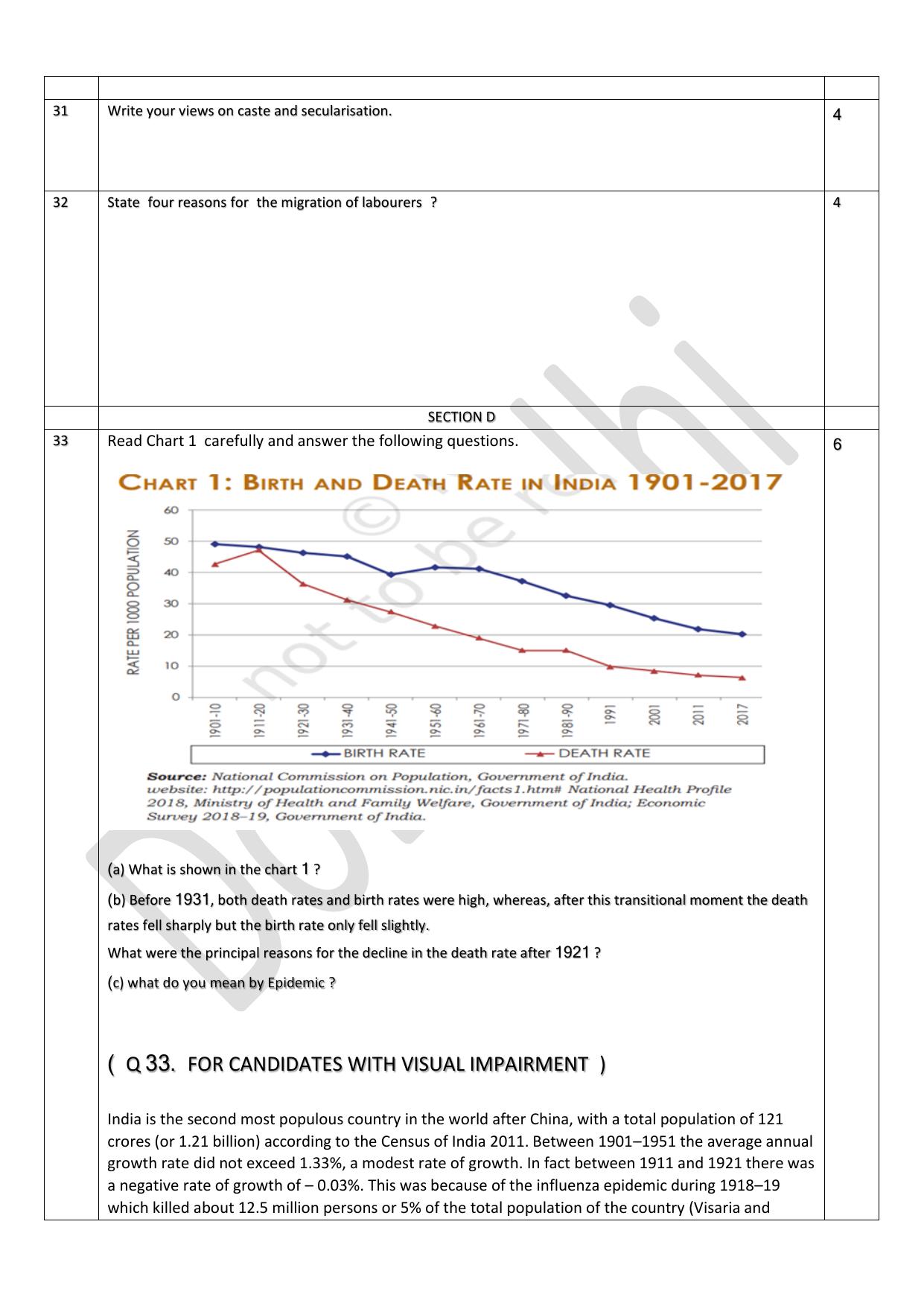 Edudel Class 12 Sociology (English) Practice Papers-2 (2023-24) - Page 6