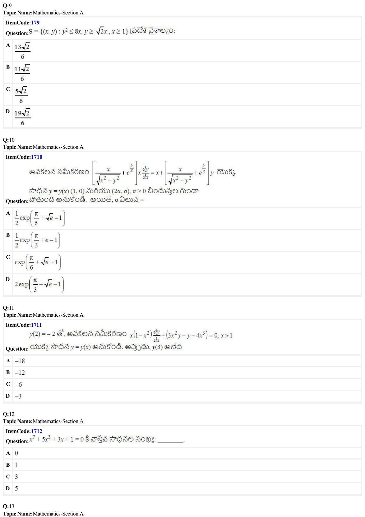 JEE Mains 2022: BTech Telugu (Shift 1) 28-06-2022 Question Paper - Page 3