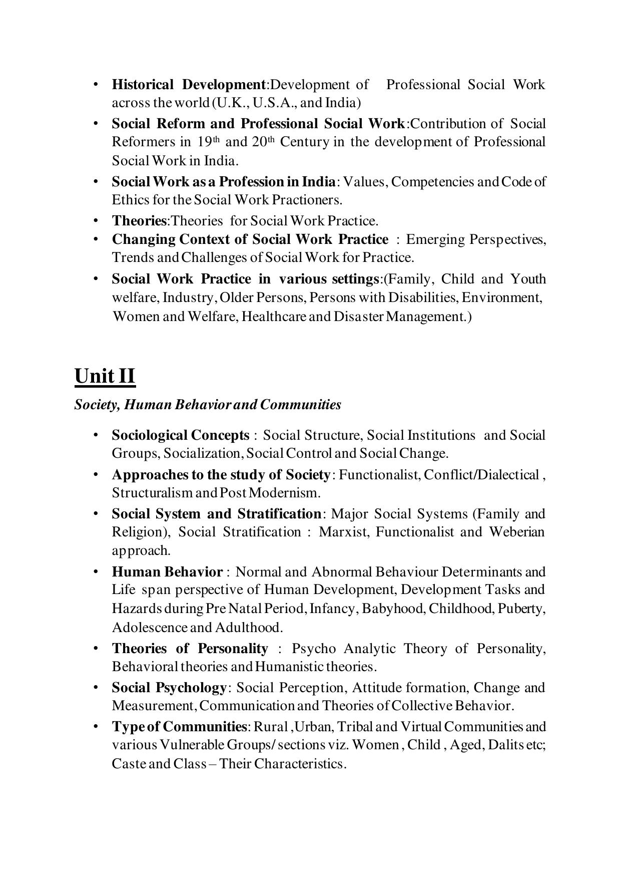 TNSET Syllabus - Social Work - Page 2