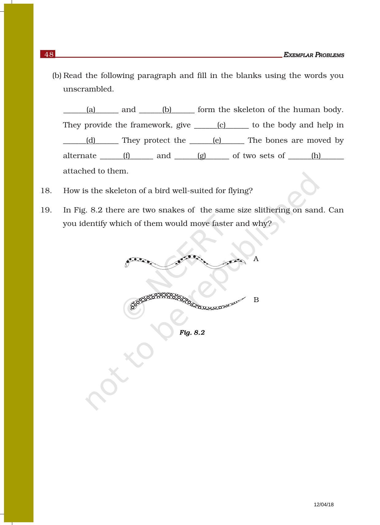 NCERT Exemplar Book for Class 6 Science: Chapter 8-Body Movements - Page 5