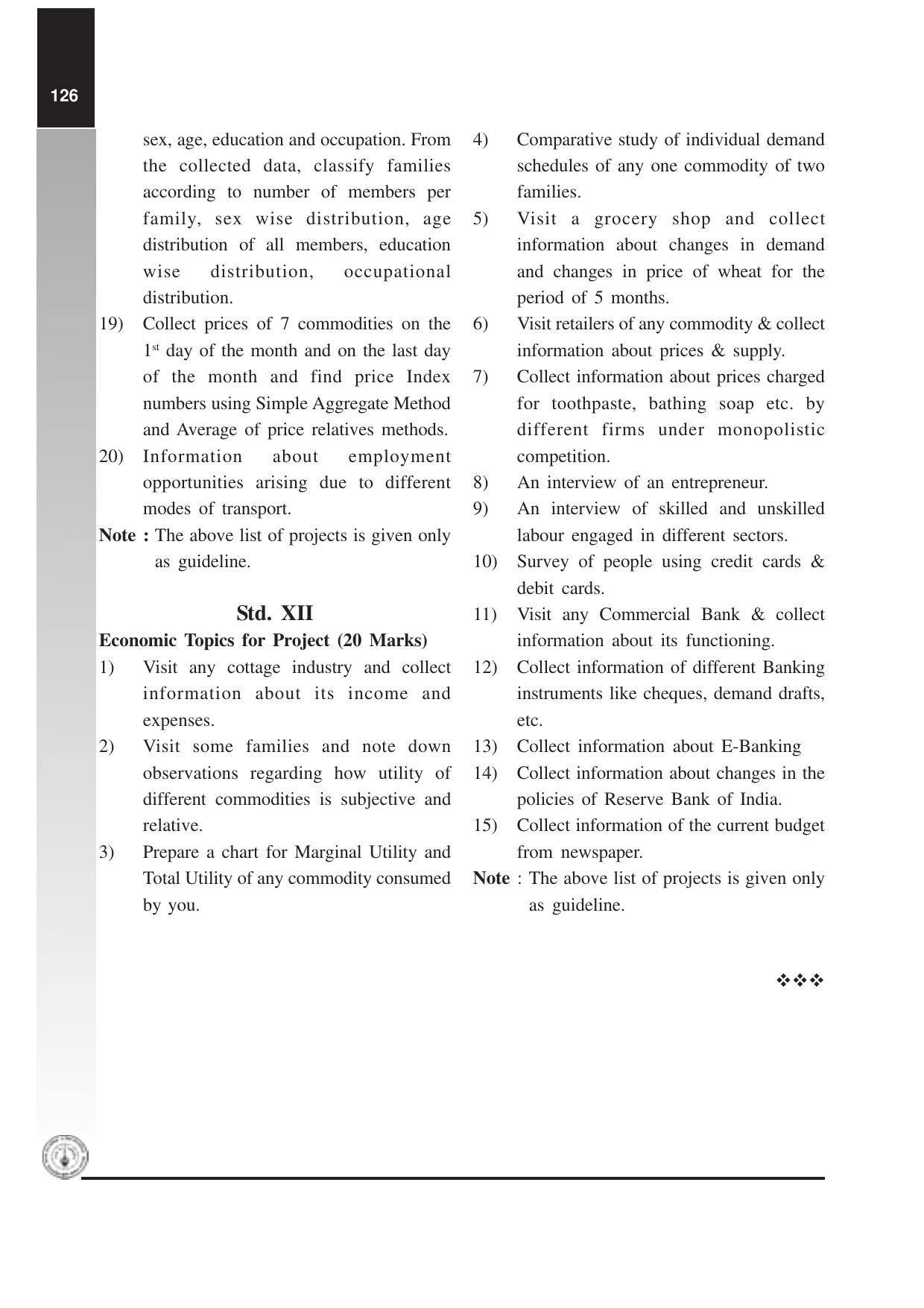 Maharashtra HSC Economics Syllabus - Page 3