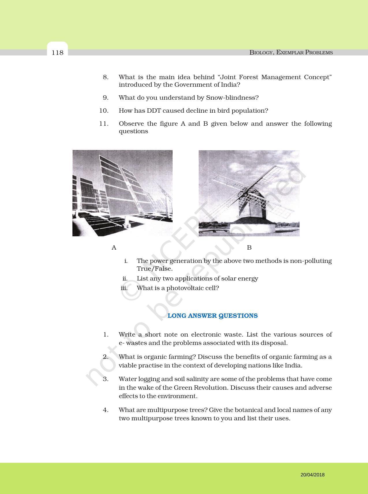 NCERT Exemplar Book for Class 12 Biology: Chapter 16 Environmental Issues - Page 6
