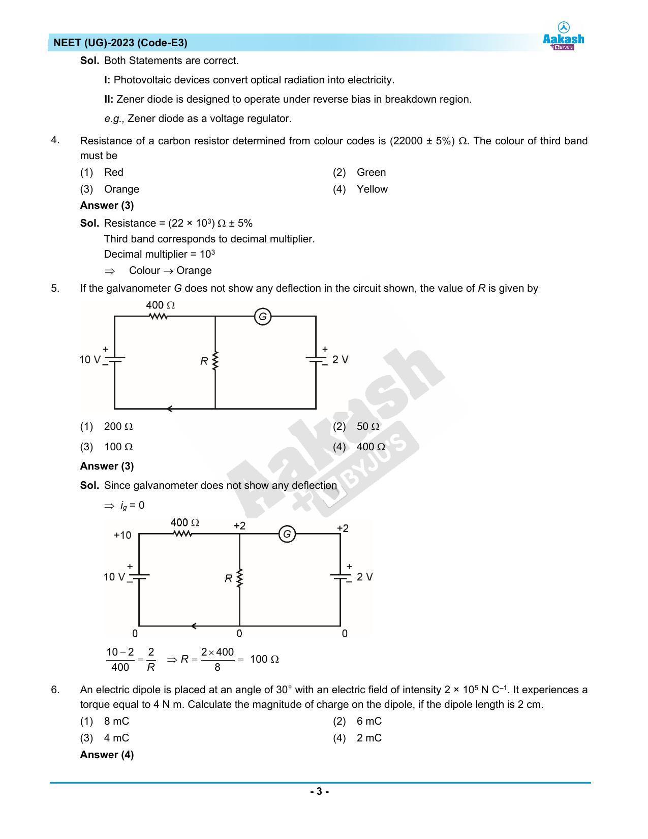 NEET 2023 Question Paper E3 - Page 3