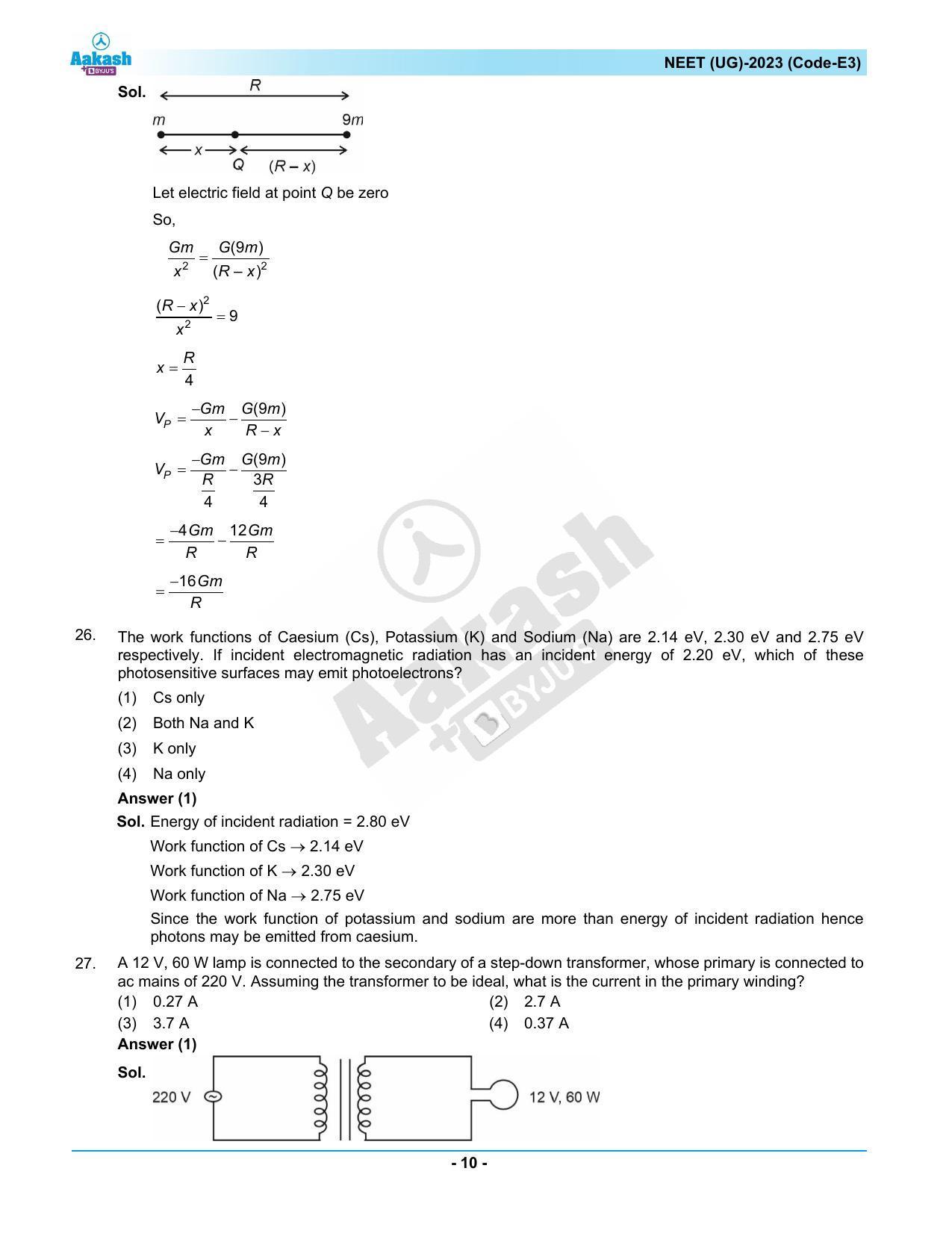 NEET 2023 Question Paper E3 - Page 10