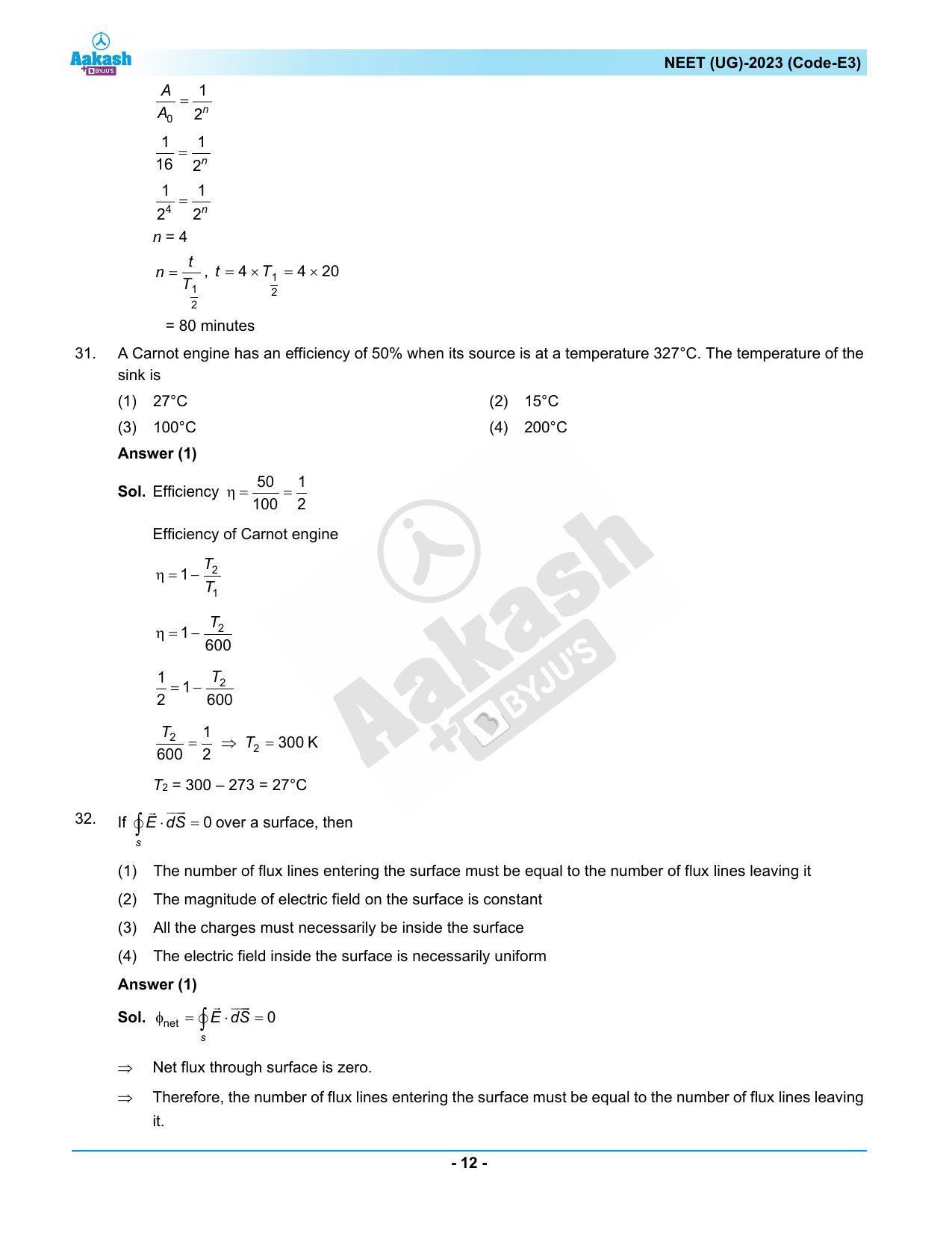 NEET 2023 Question Paper E3 - Page 12