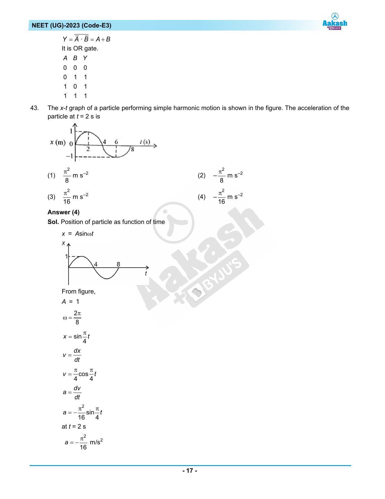 NEET 2023 Question Paper E3 - Page 17