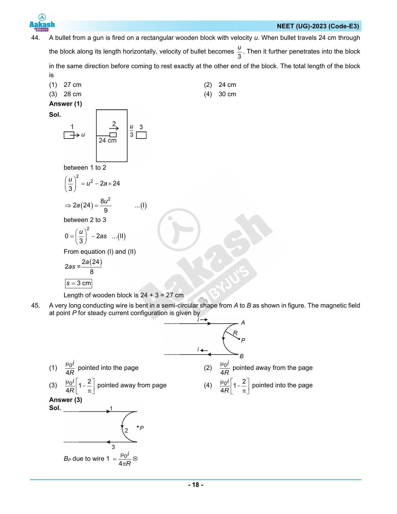 NEET 2023 Question Paper E3 - Page 18
