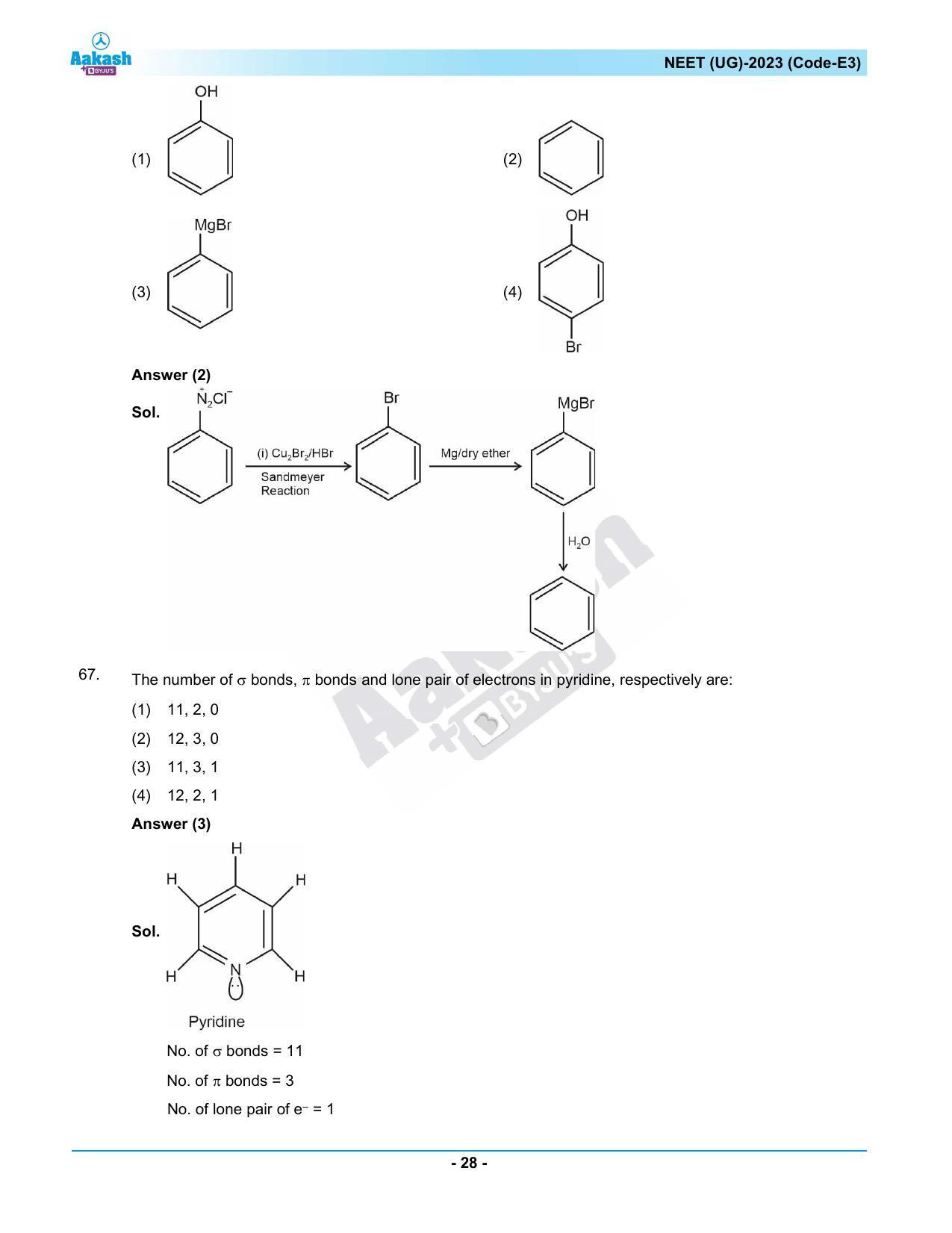 NEET 2023 Question Paper E3 - Page 28
