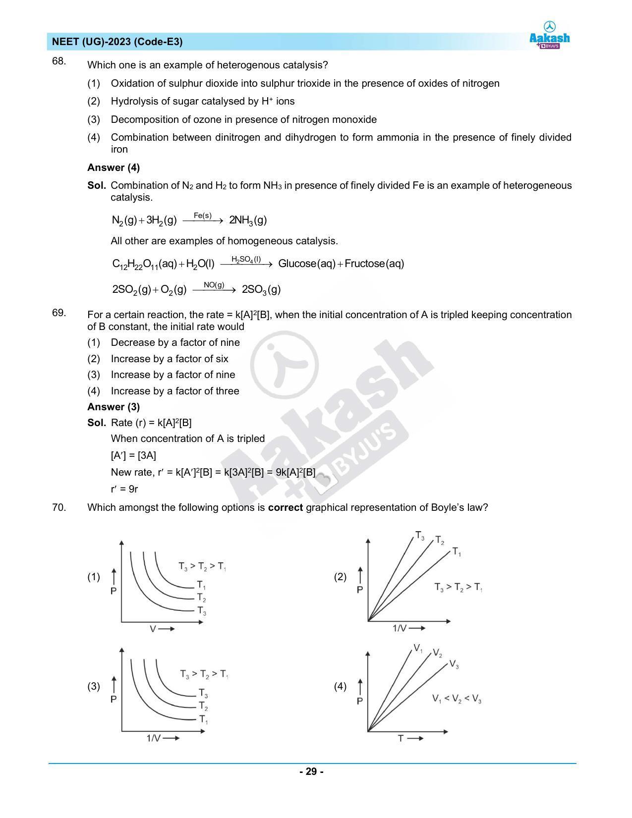 NEET 2023 Question Paper E3 - Page 29