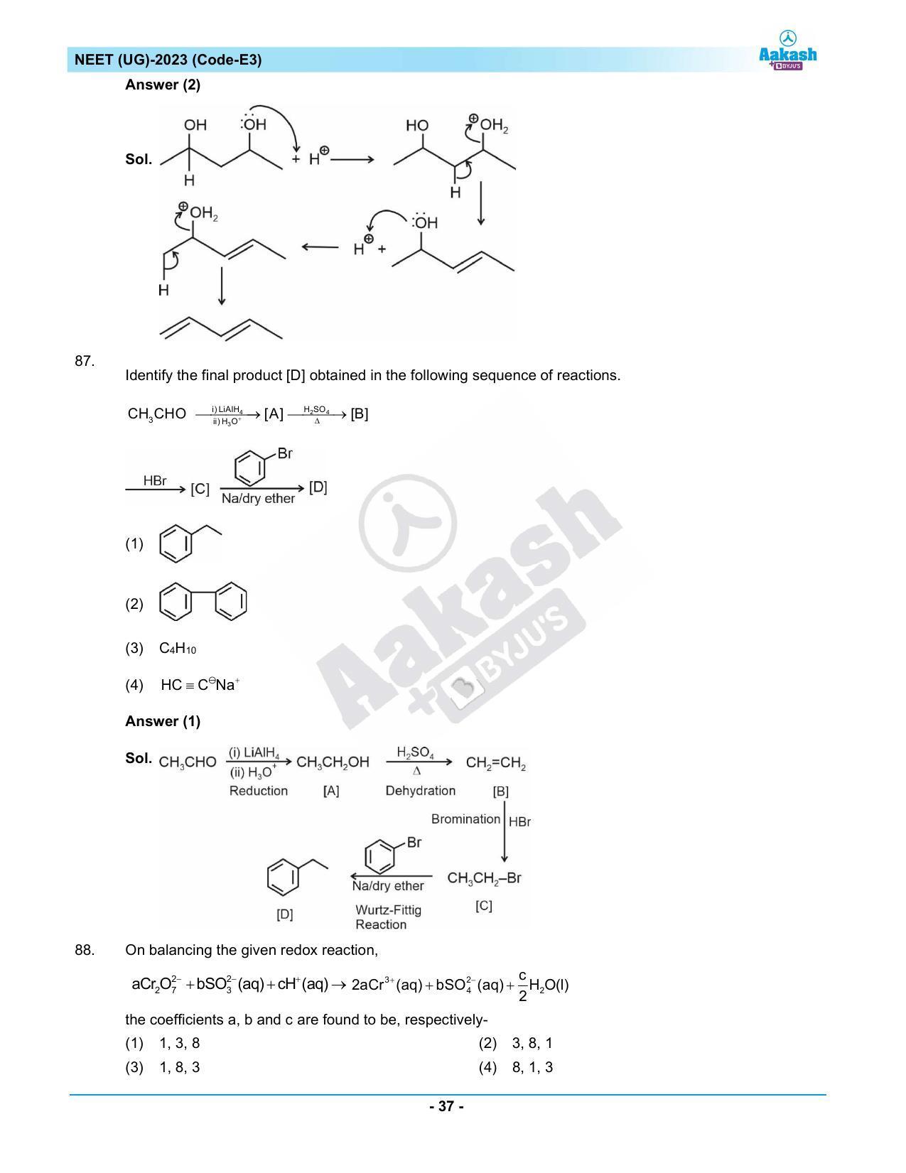 NEET 2023 Question Paper E3 - Page 37